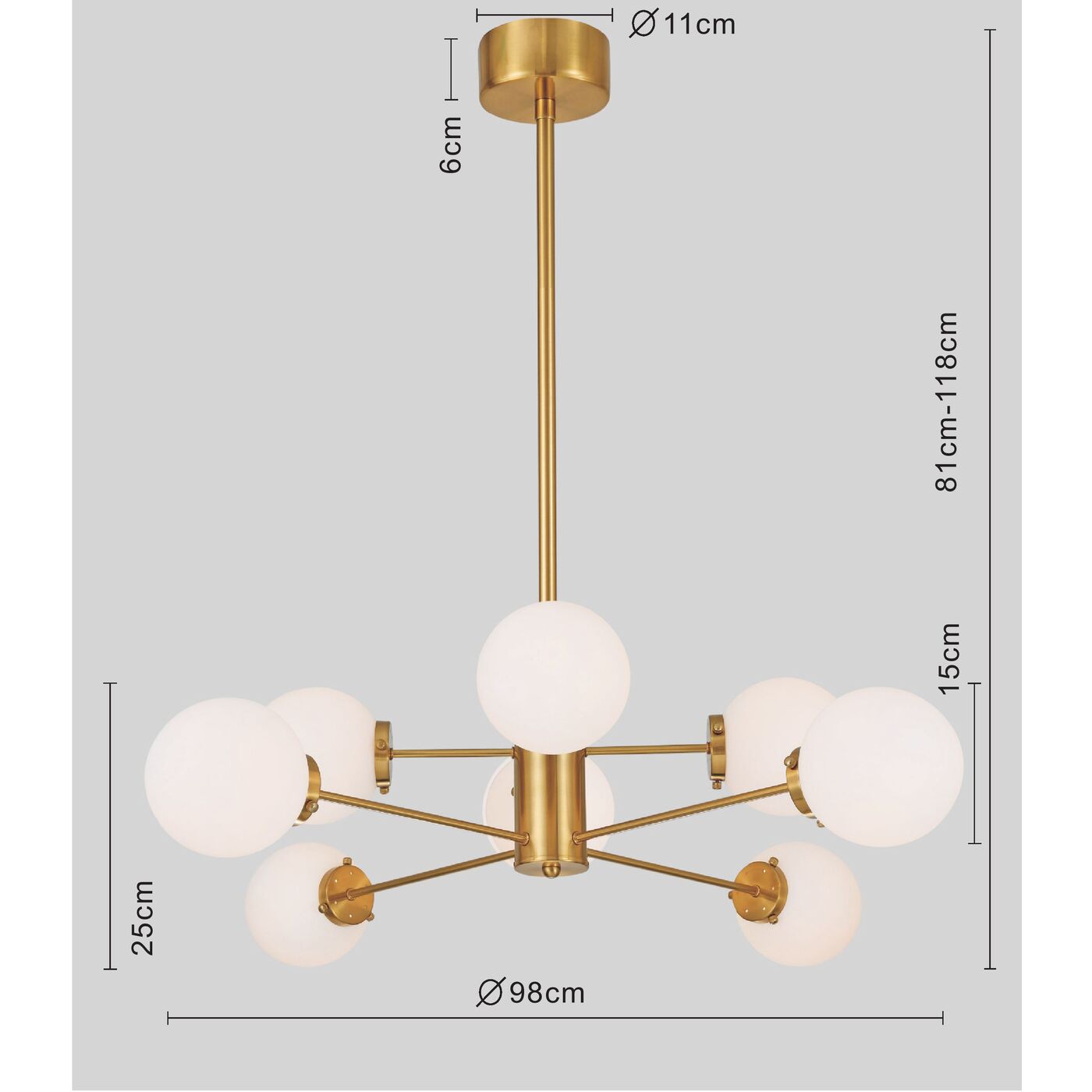Светильник подвесной Heavenly Gold Ø98 см
