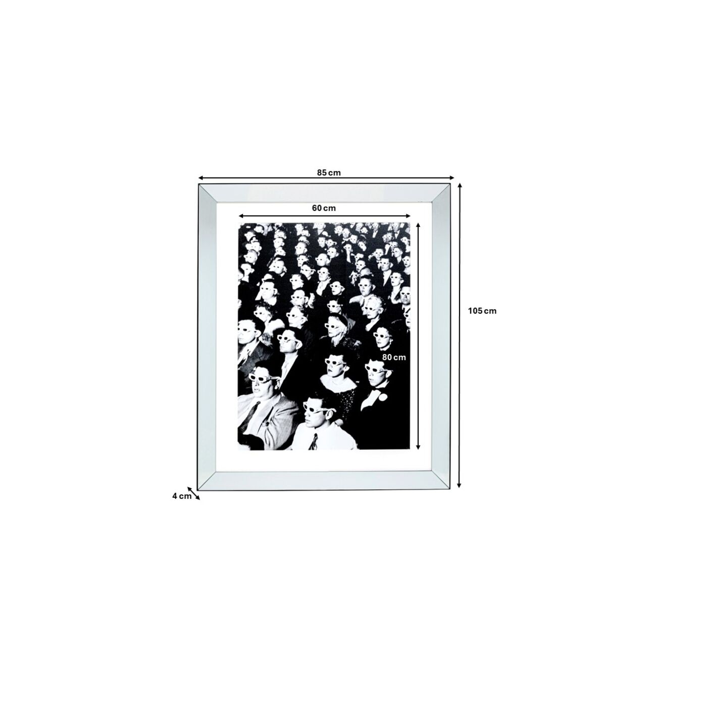 Картина в раме Audience 85x105 см