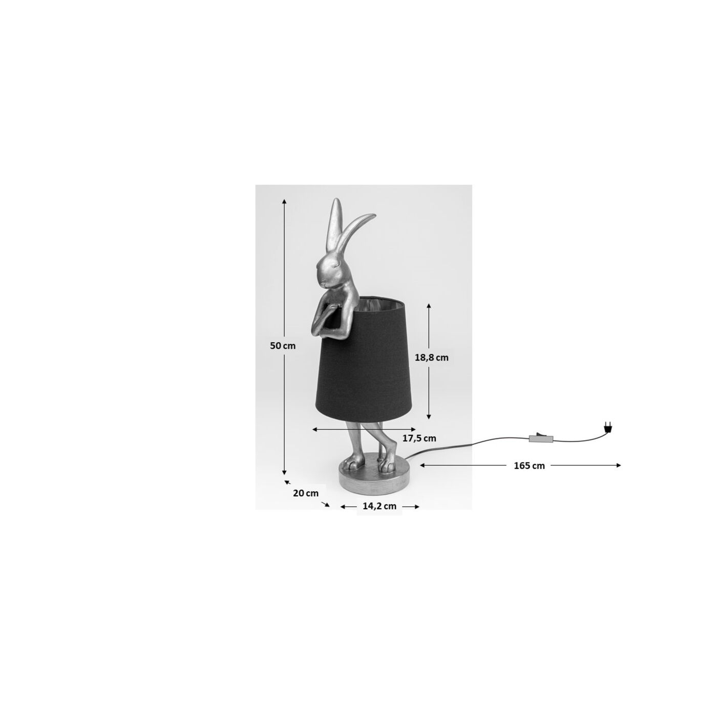Светильник настольный Animal Rabbit White/Rose 50 см