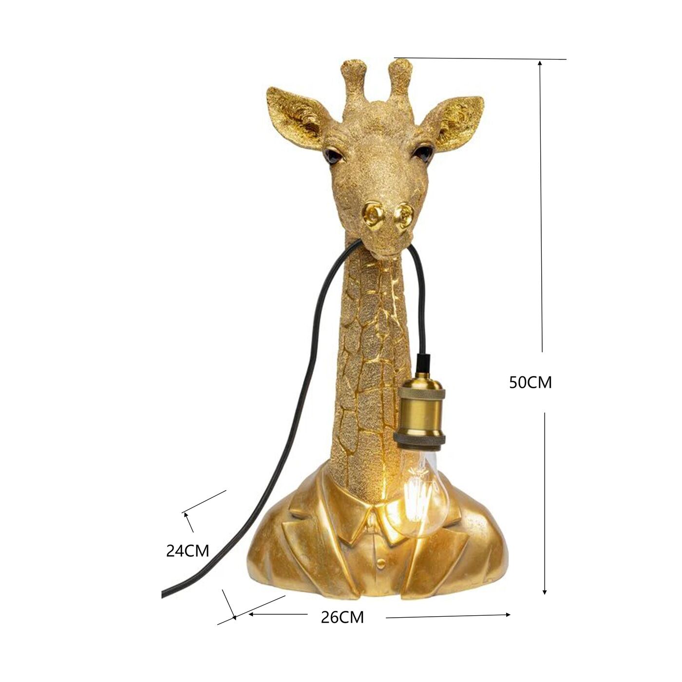 Светильник настольный Animal Giraffe Gold 50 см