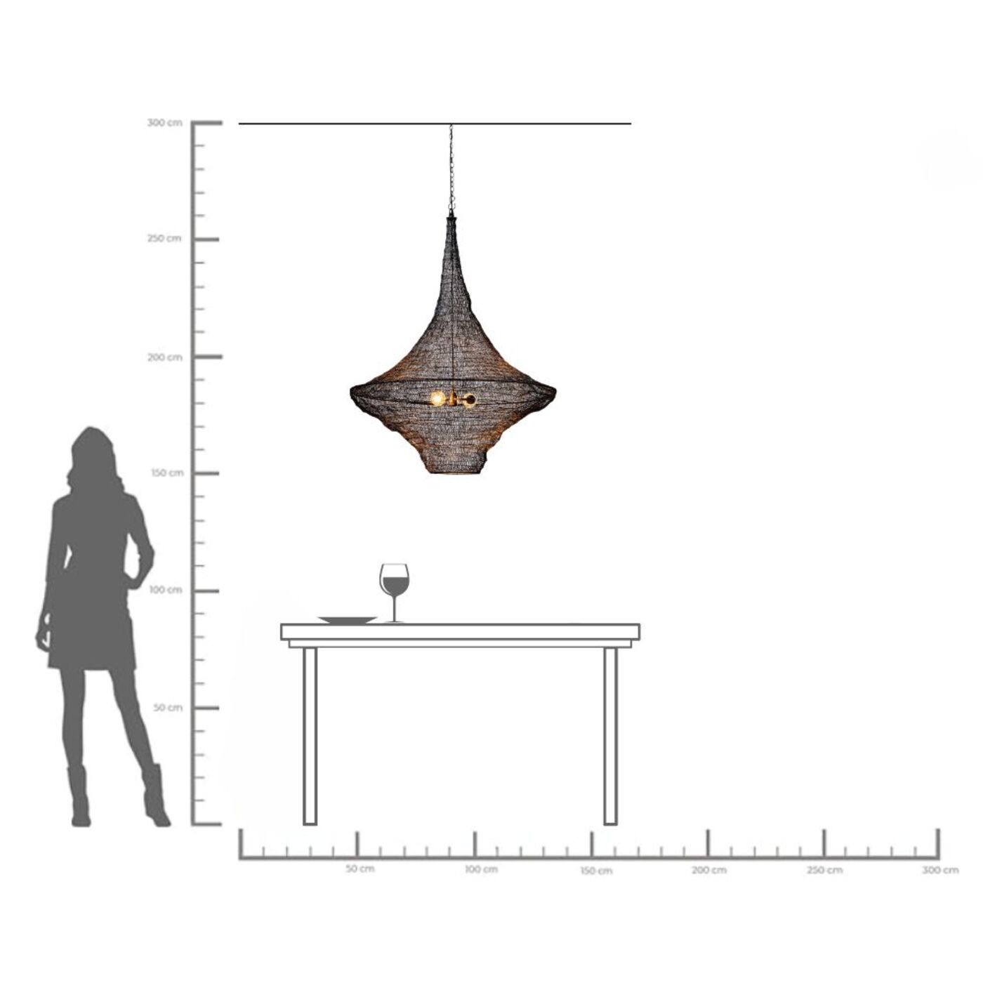 Светильник подвесной Cocoon Black Ø89 см