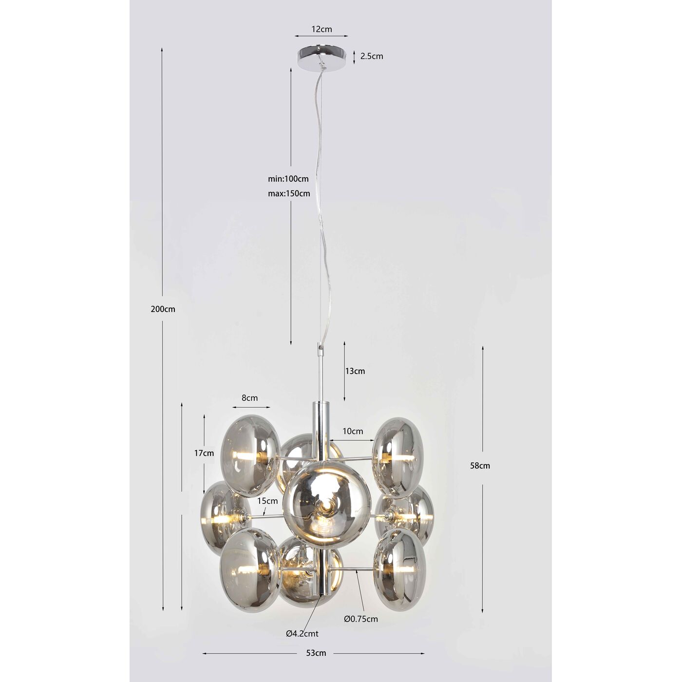 Светильник подвесной Headlight Chrome