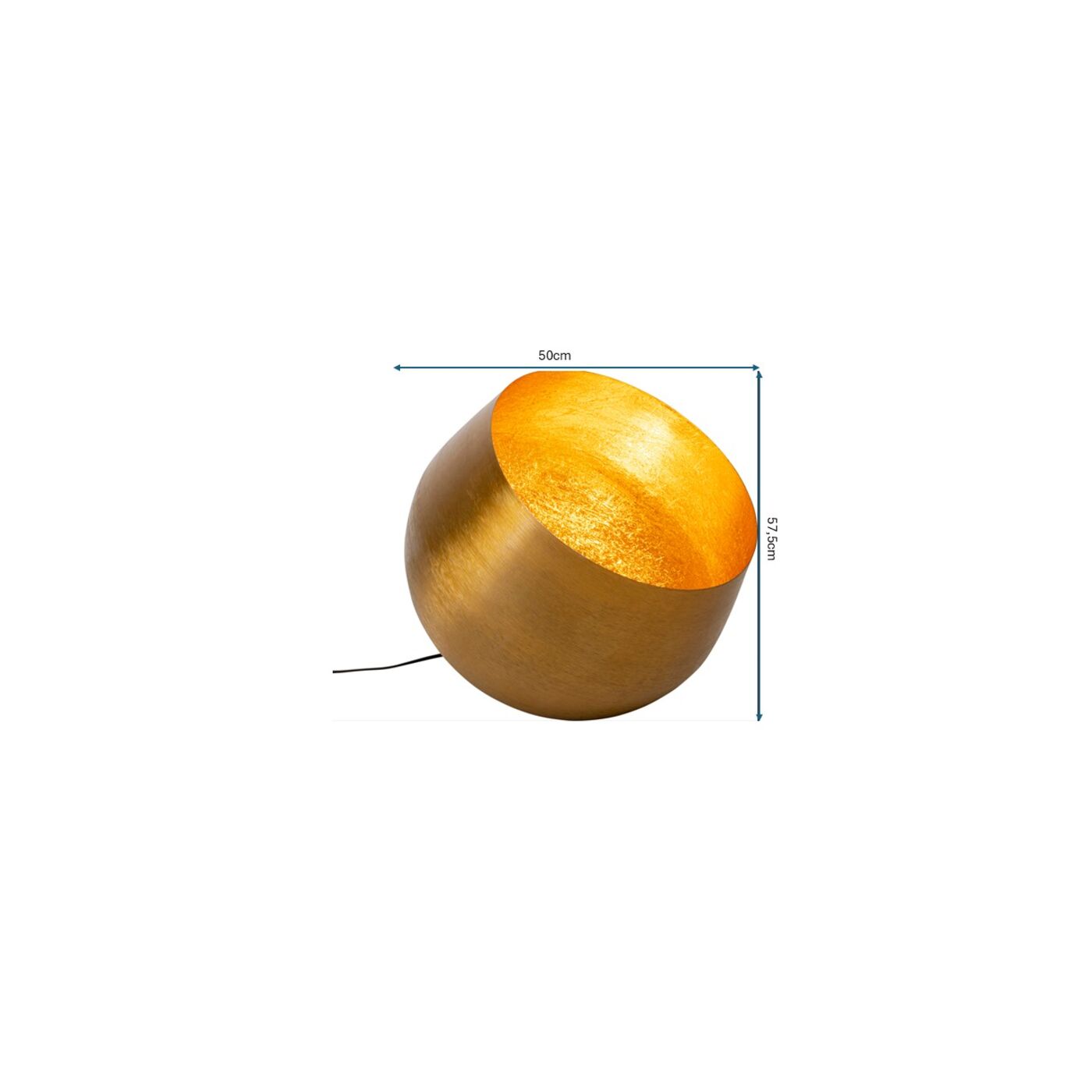 Светильник напольный Apollon Smooth Gold Ø50 см