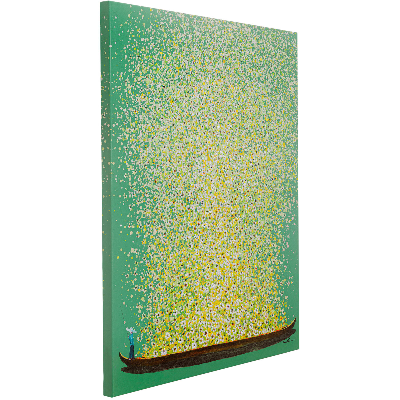 Картина на холсте Flower Boat Purple White 80x100 см
