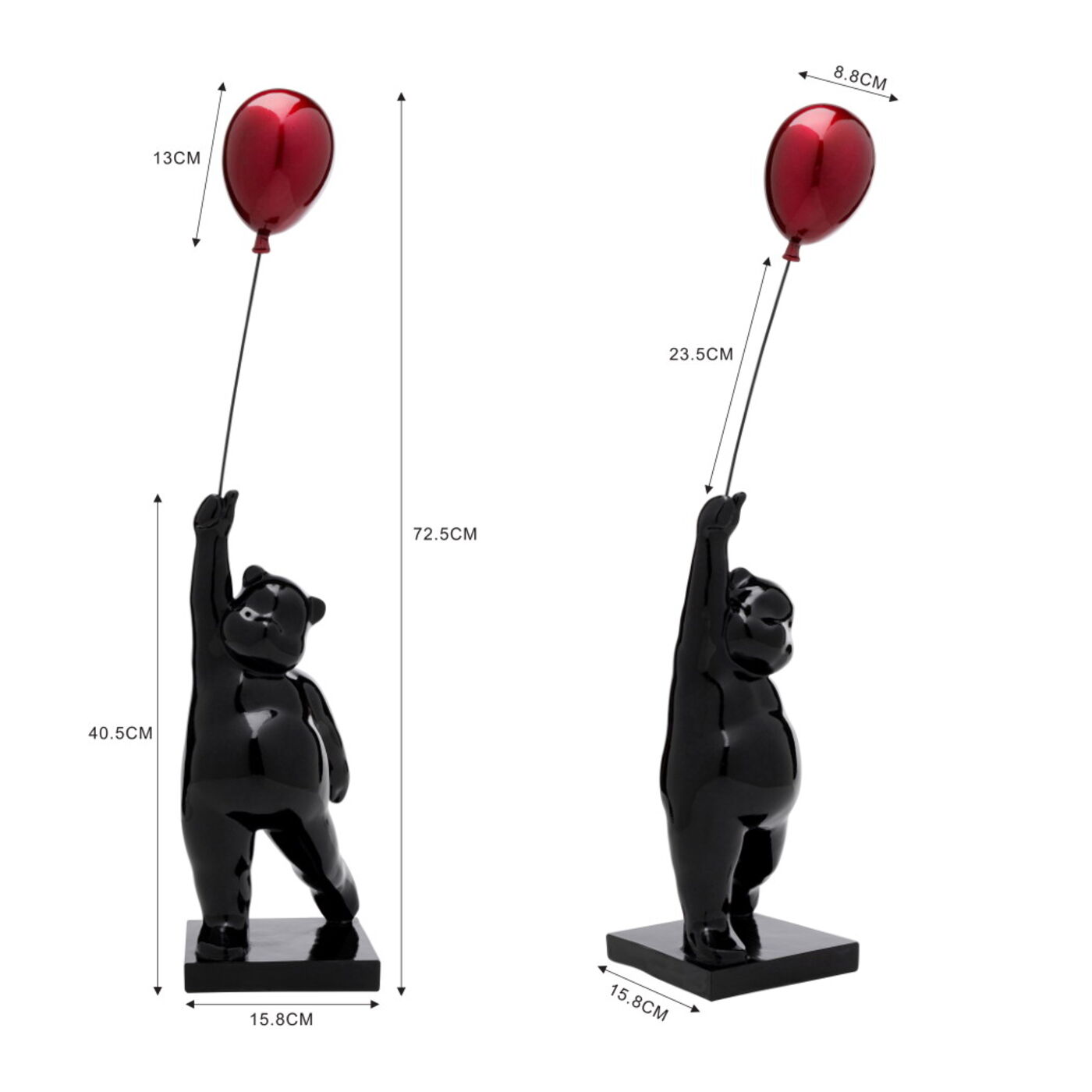 Фигура декоративная Balloon Bear 74 см