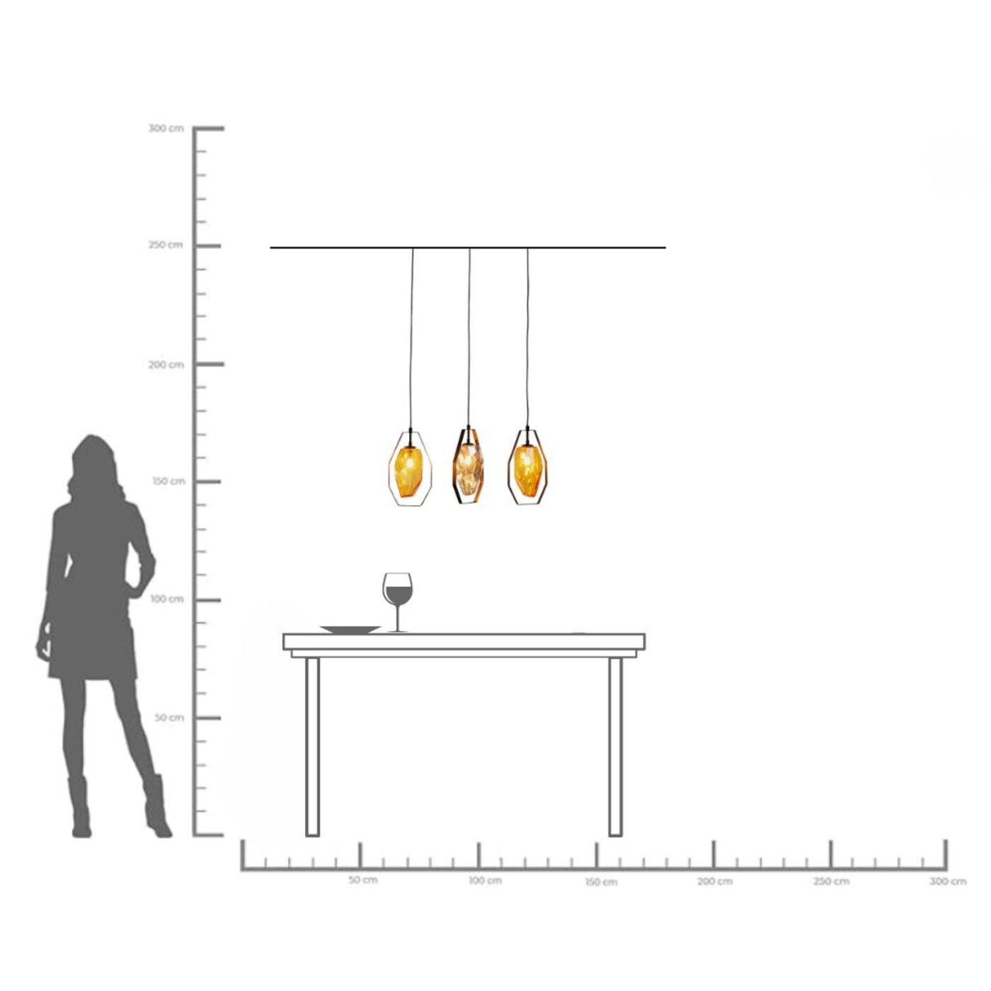 Светильник подвесной Diamond Fever Dining Black 67 см