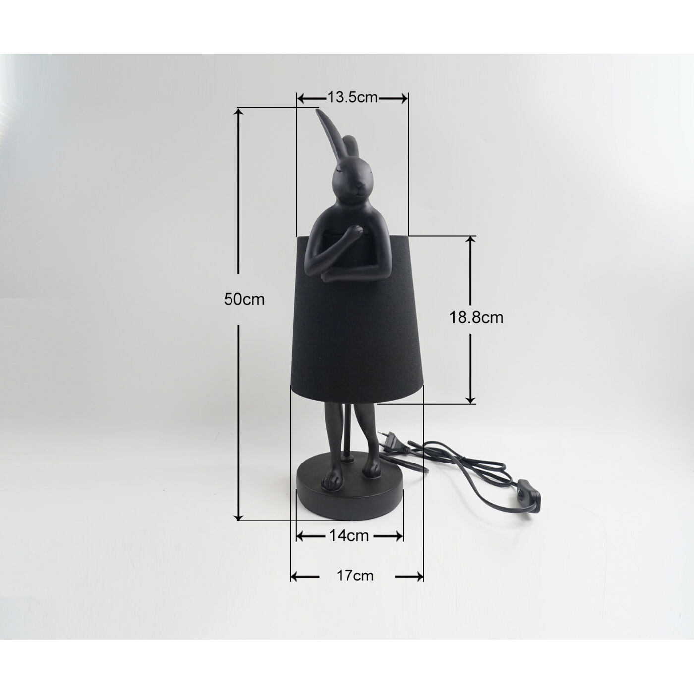 Светильник настольный Animal Rabbit Matt Black 50 см