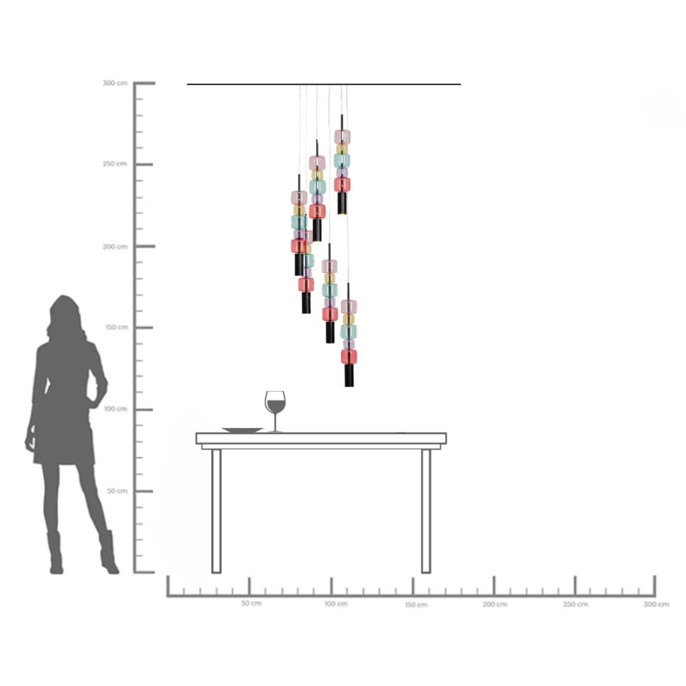Светильник подвесной Candy Bar Colore Ø41 см