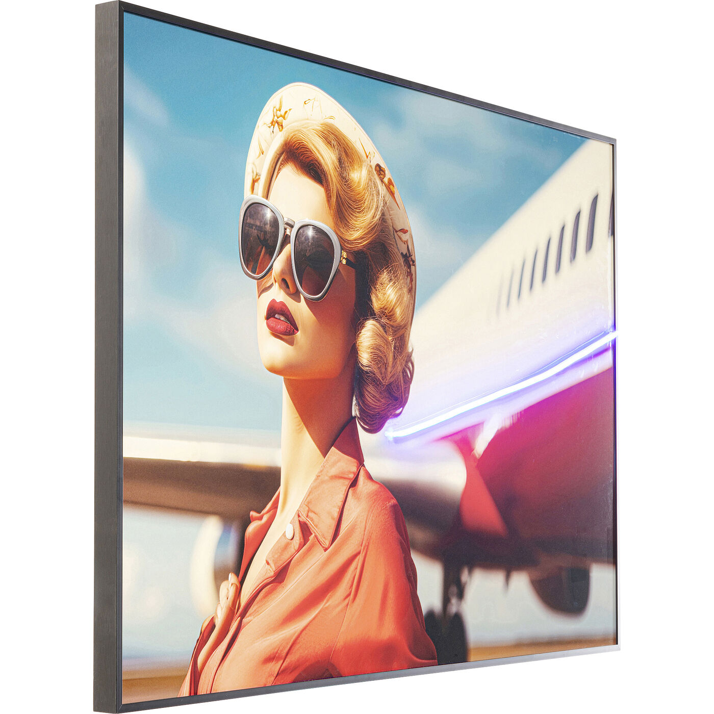 Картина в раме LED Jetset Pose Lady 120x80 см