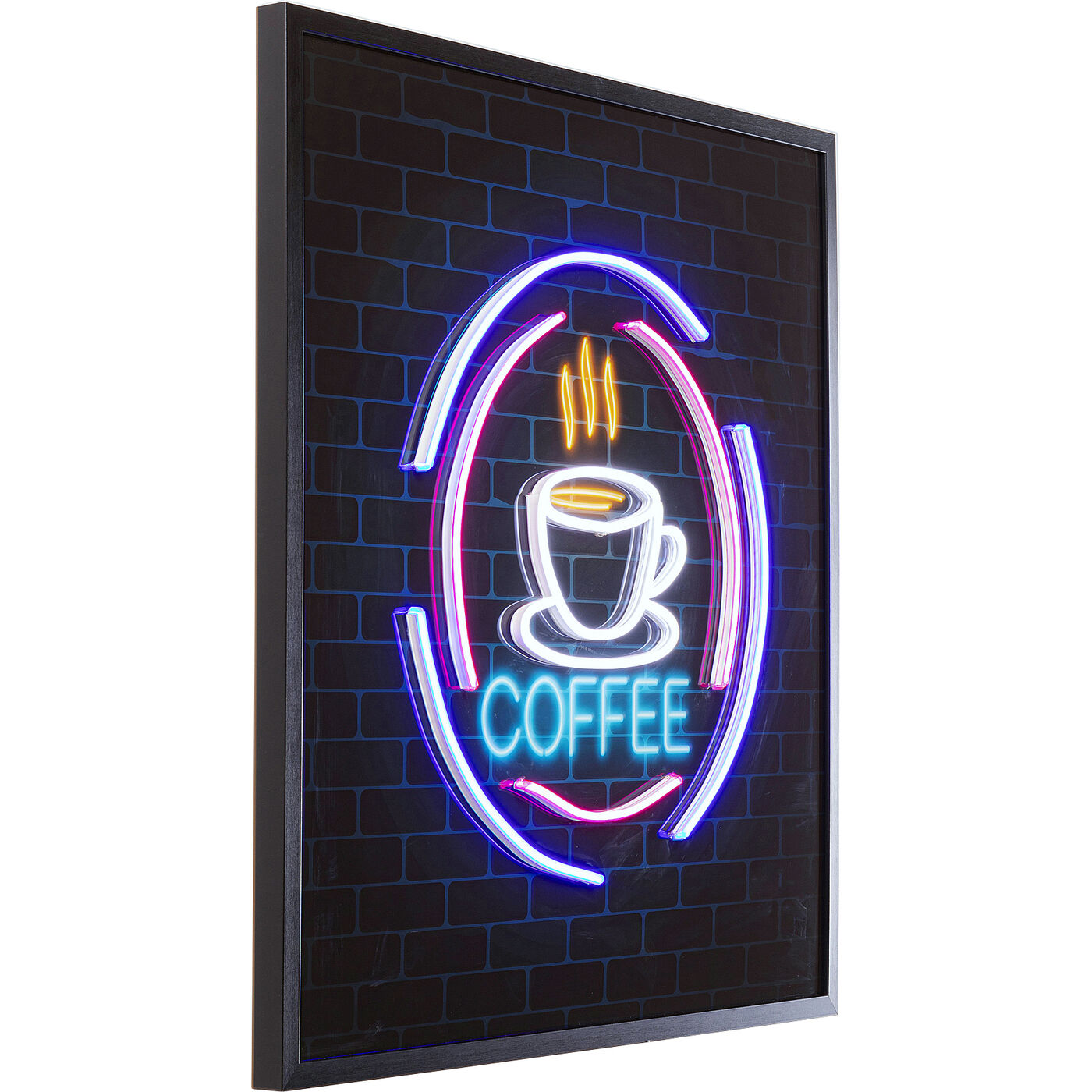 Картина стеклянная Coffee LED 80x80 см