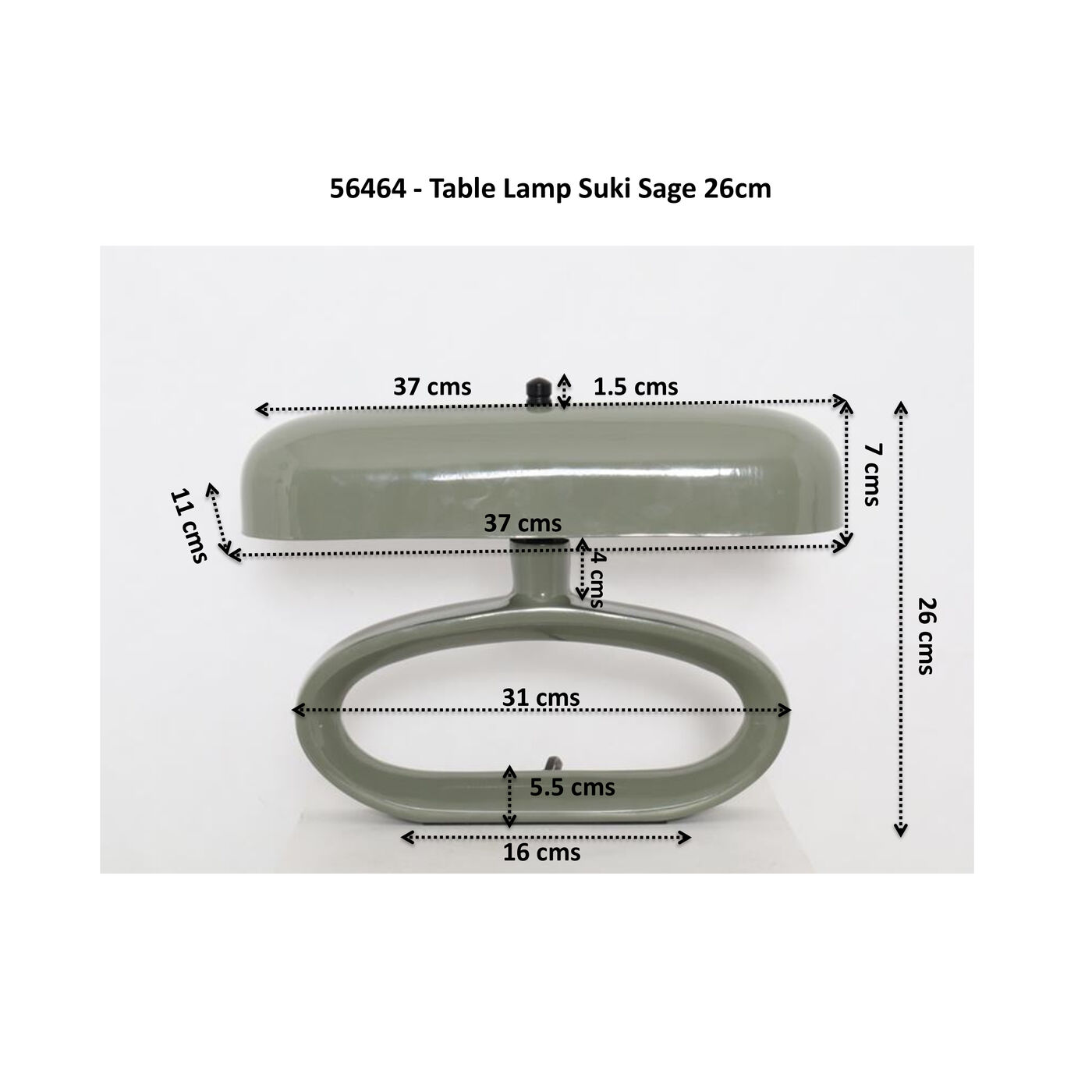 Светильник настольный Suki Sage 26cm