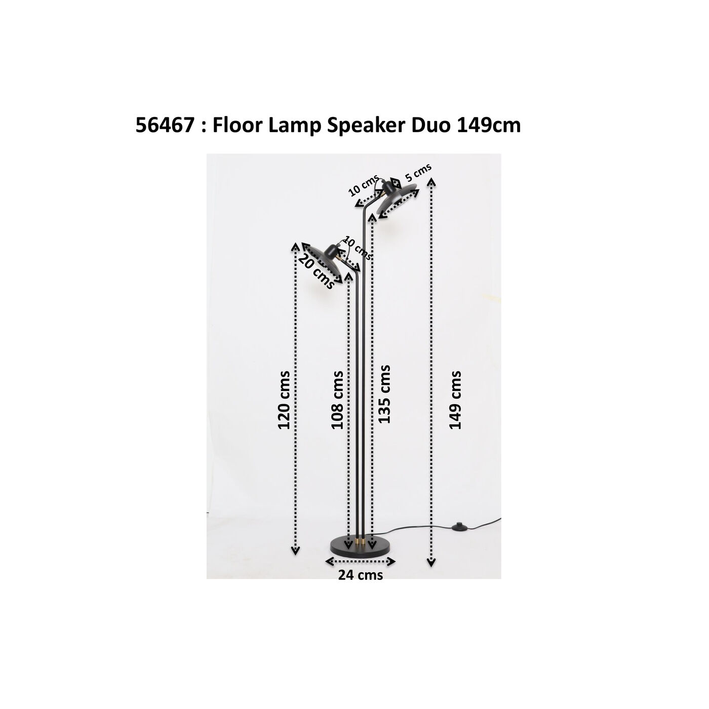 Светильник напольный Speaker Duo 149cm