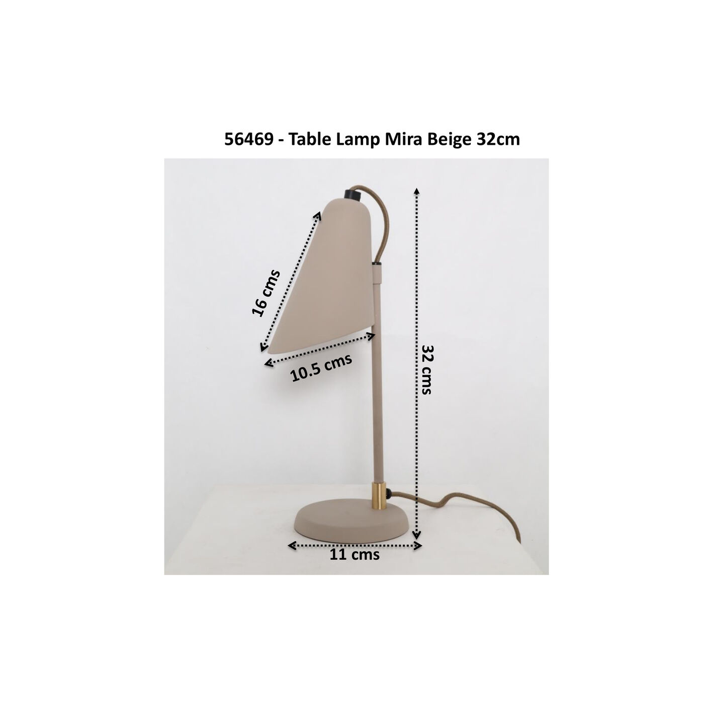 Светильник настольный Mira Beige 32cm
