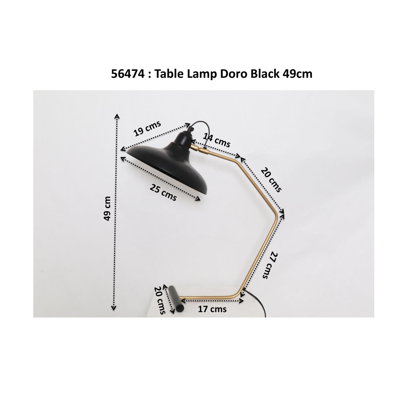 Светильник настольный Doro Black 49cm