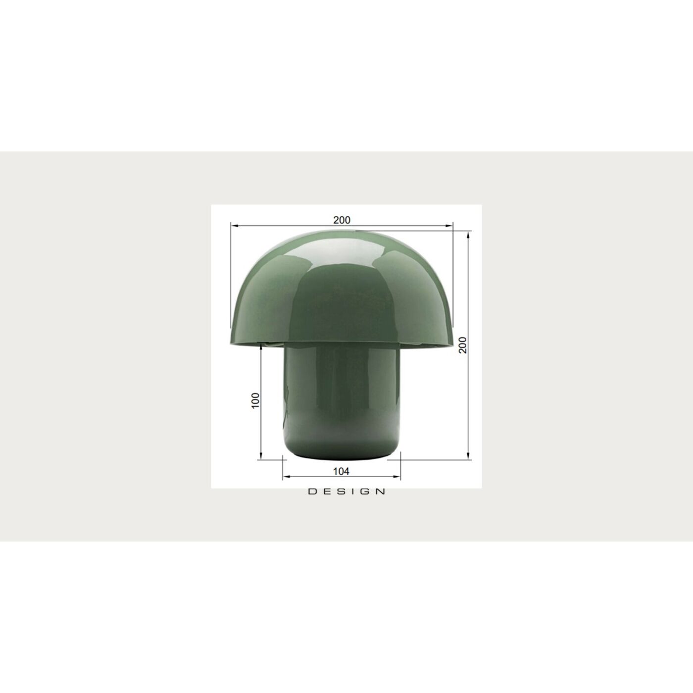 Светильник настольный Mushroom Sage 20cm