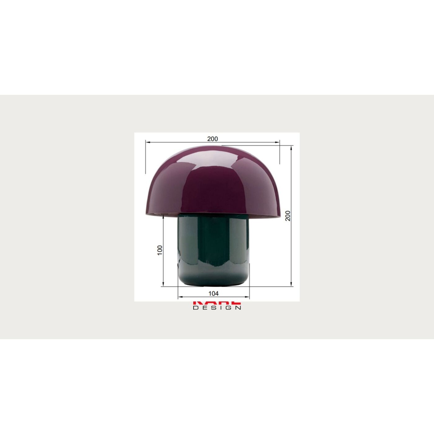 Светильник настольный Mushroom Duo Midnight 20cm