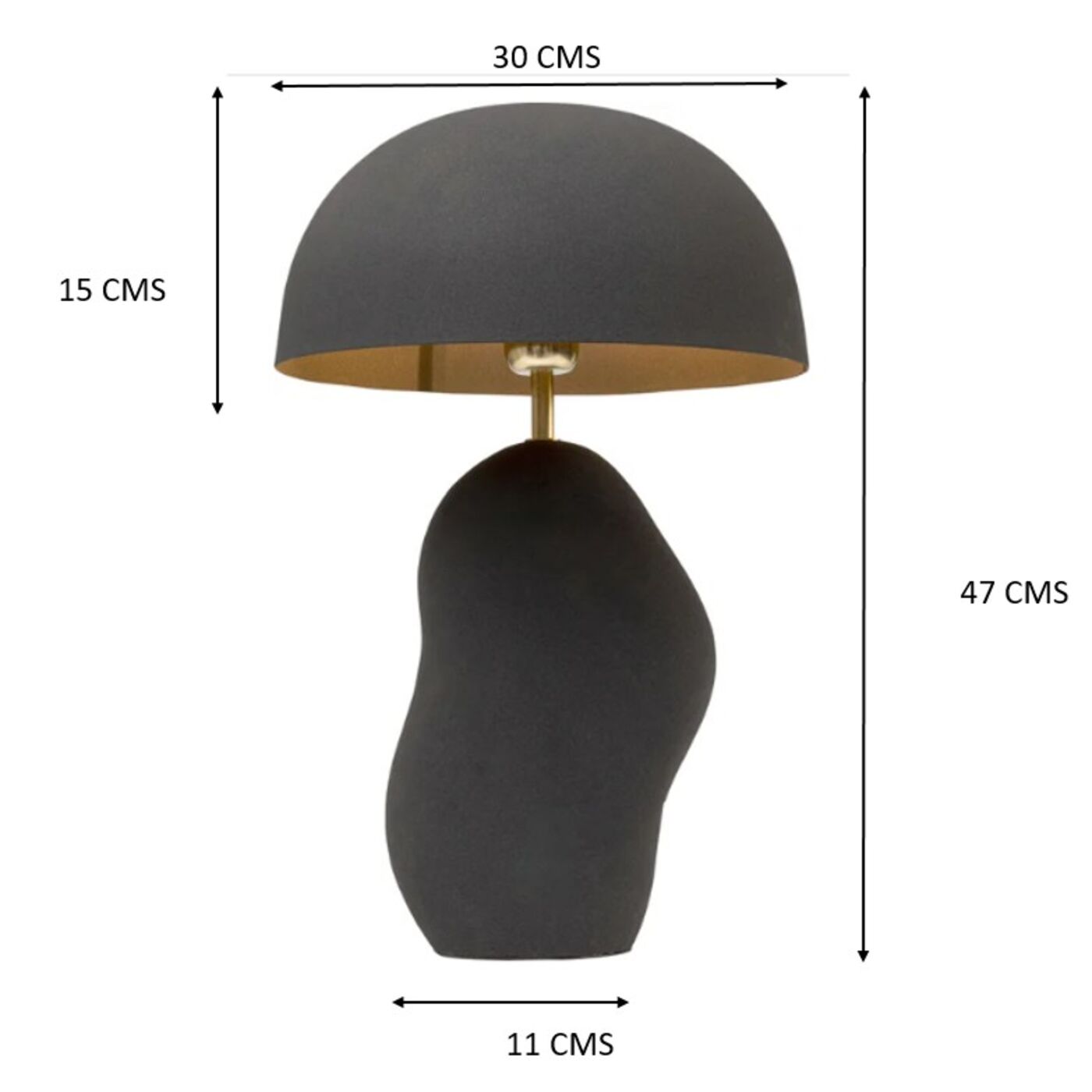Светильник настольный Nube Black 48 cm