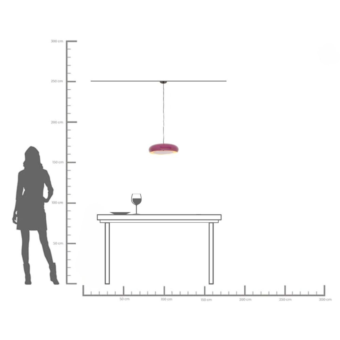Светильник подвесной Lia Plum Ø38cm