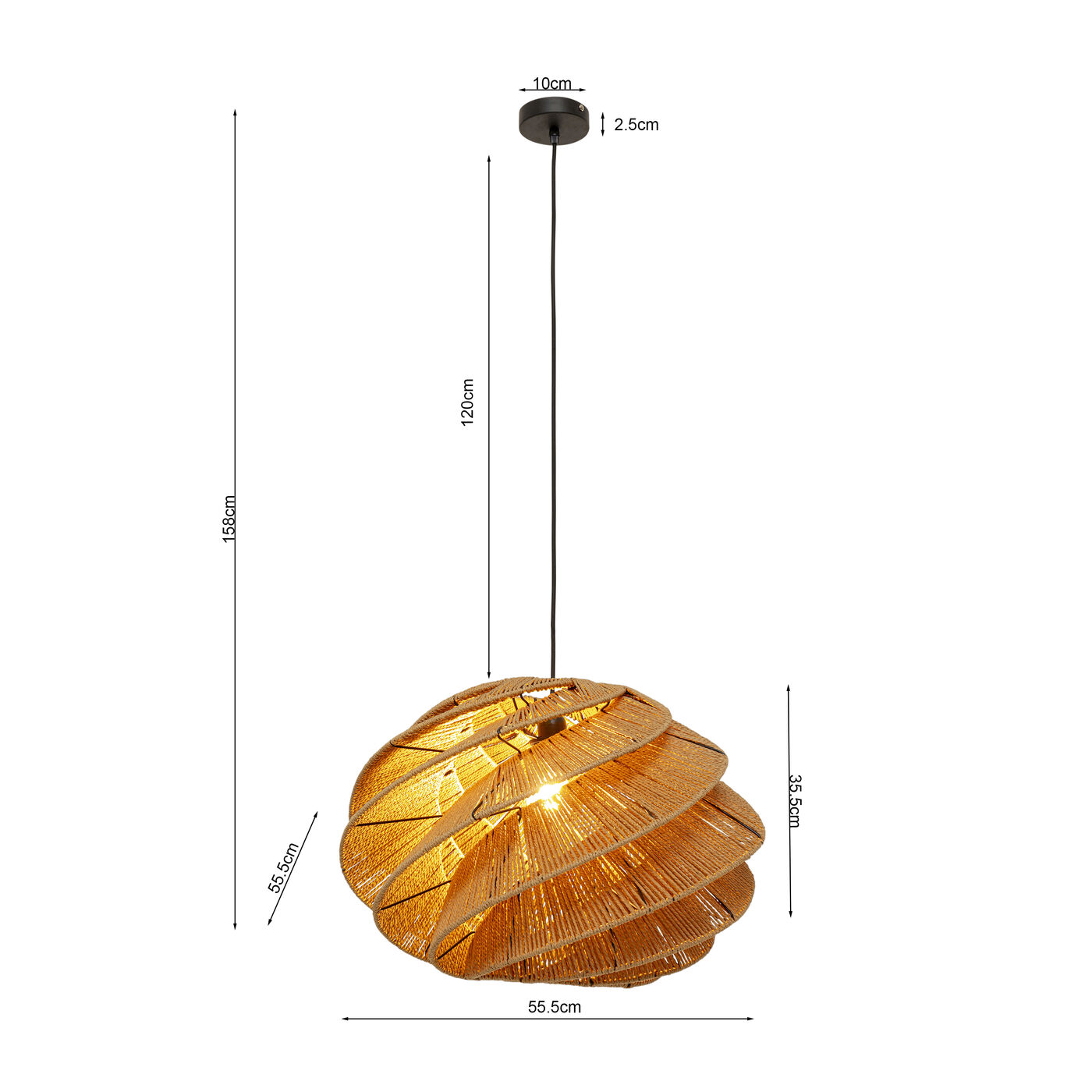 Светильник подвесной Aloha Whirl Ø56cm