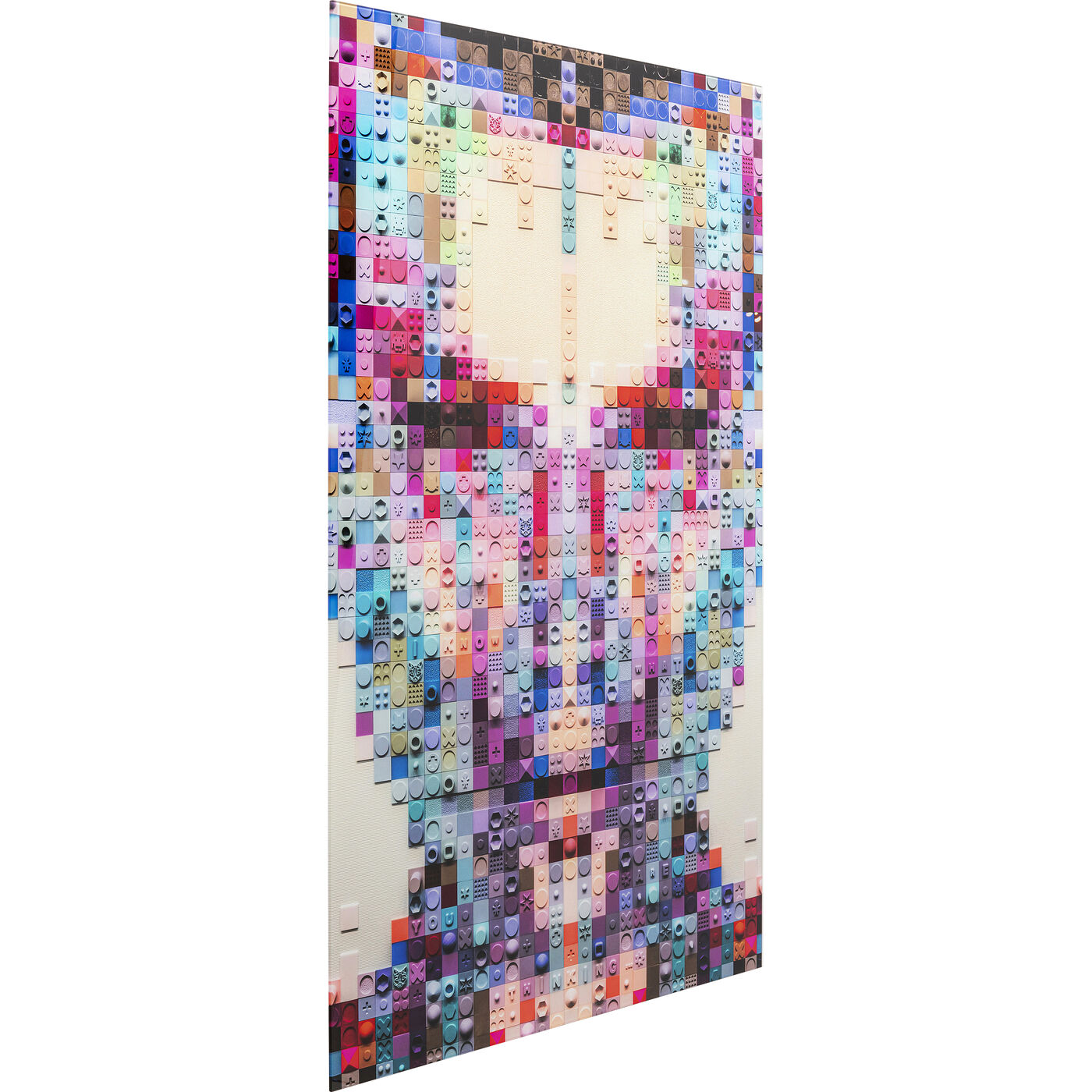 Картина стеклянная Pixel Face 120x80cm