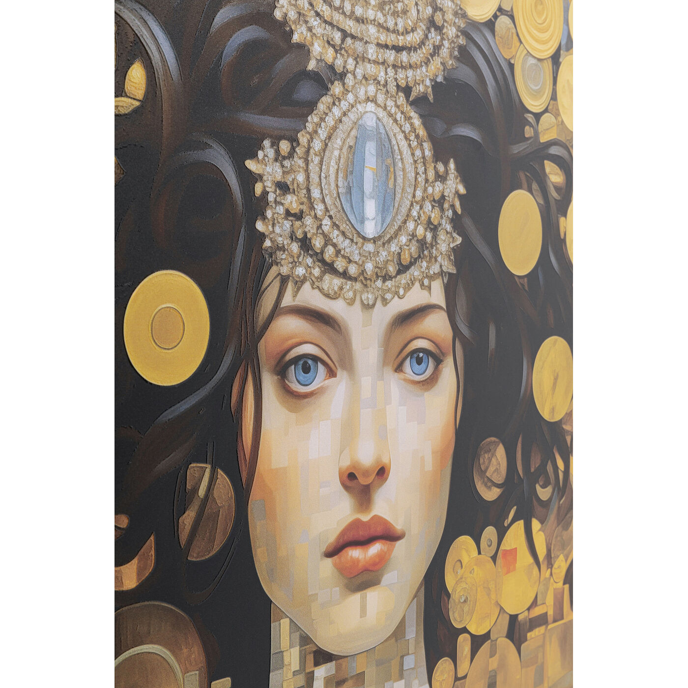 Картина стеклянная Art Nouveau Lady 3D 120x120cm