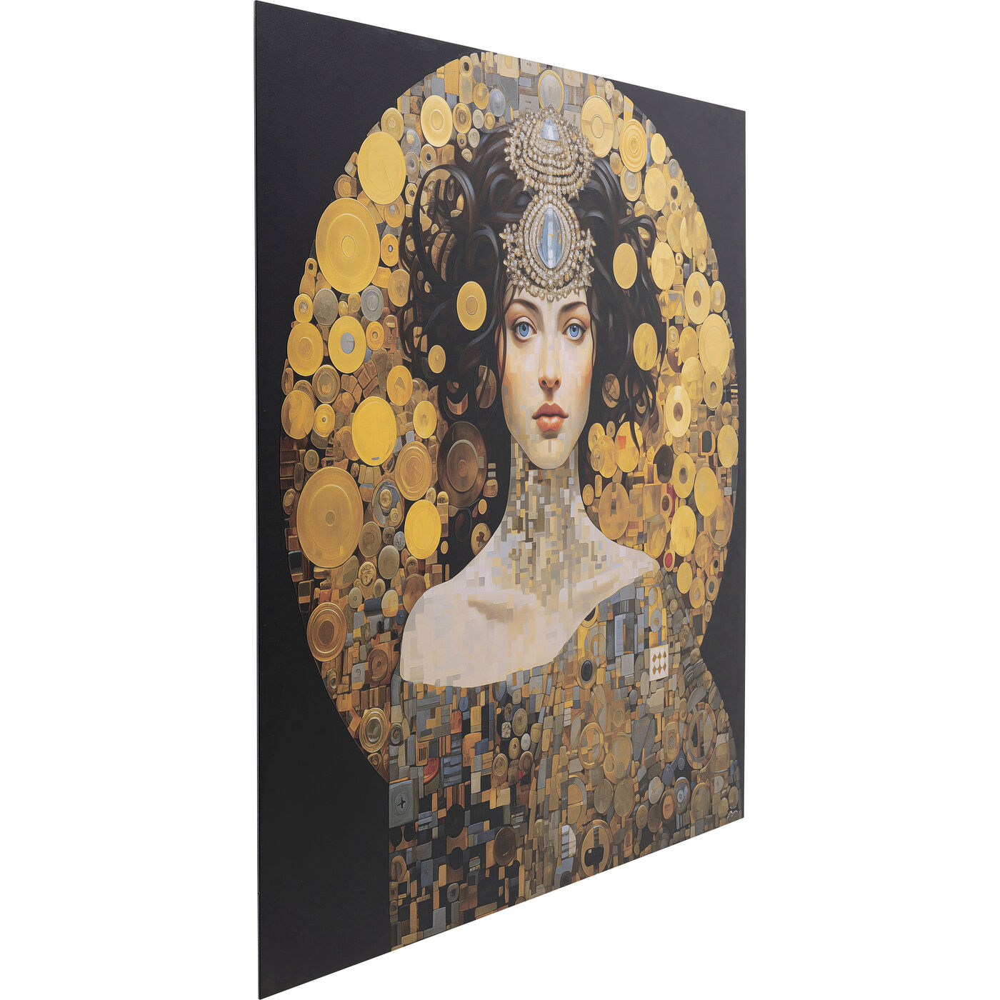 Картина стеклянная Art Nouveau Lady 3D 120x120cm