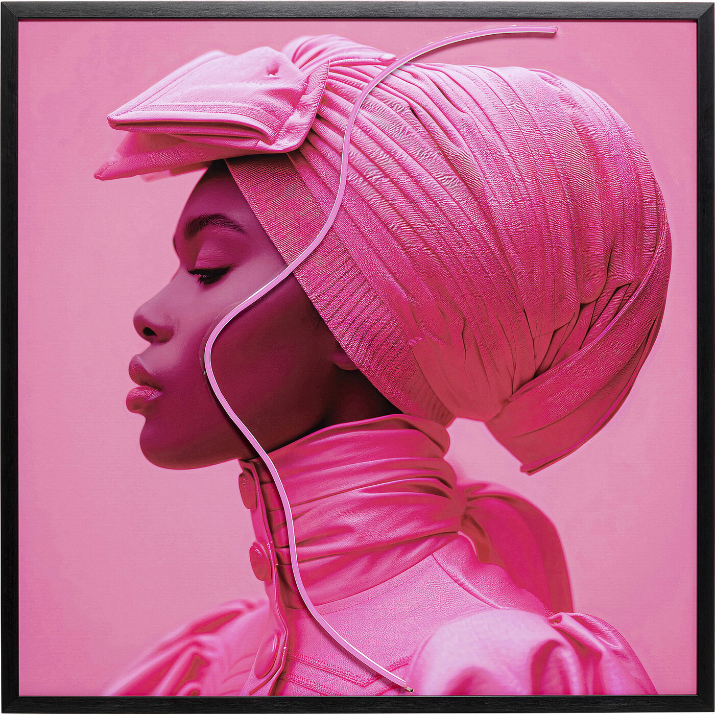 Картина Pink Woman LED 80x80cm