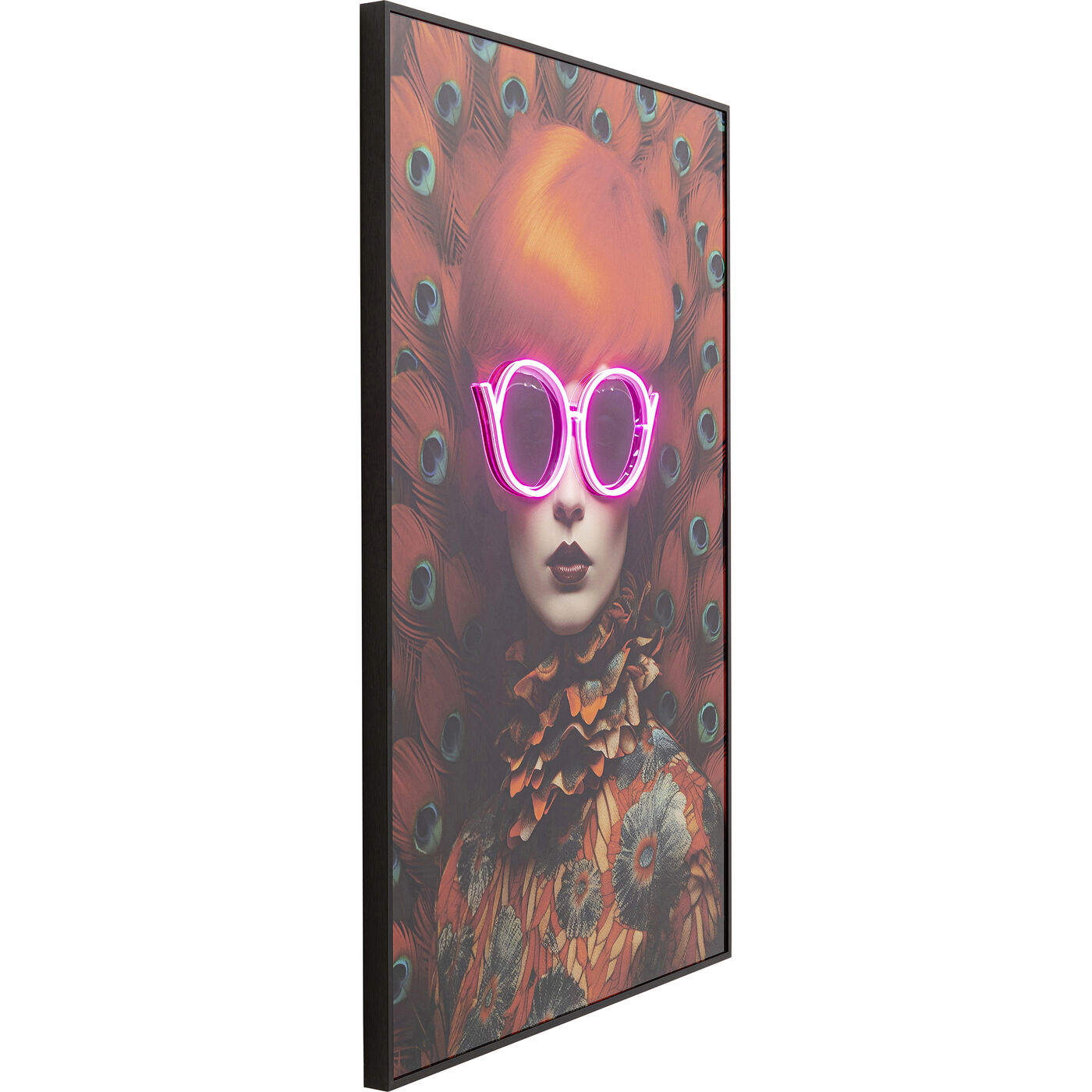 Картина в раме LED Fancy Red Lady 75x55cm
