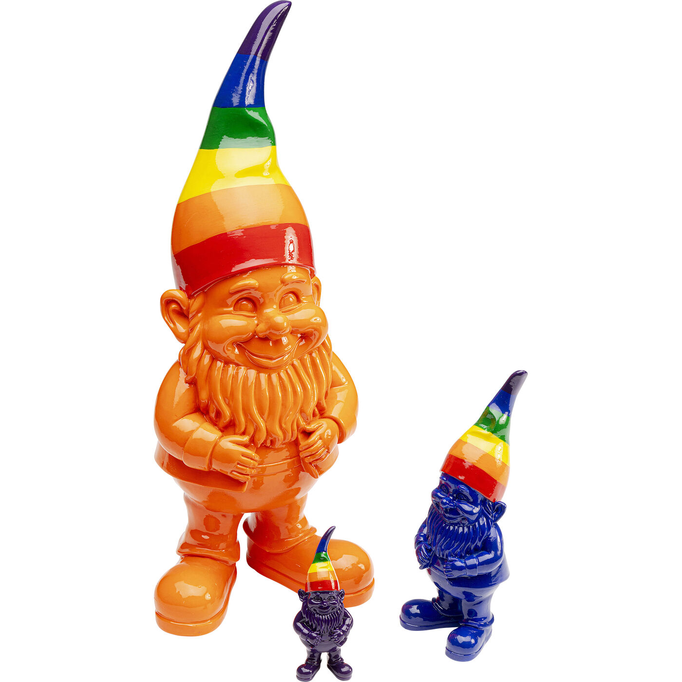 Фигура декоративная Gnome Standing Rainbow Orange 46cm