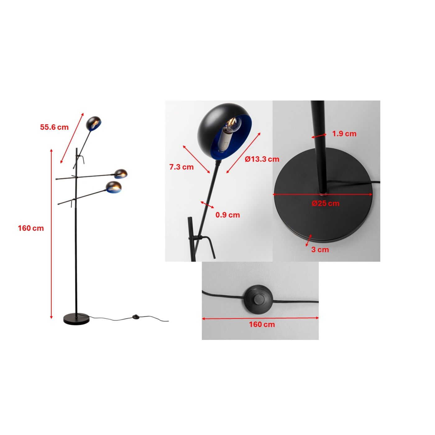 Светильник напольный Bola Trio 160cm