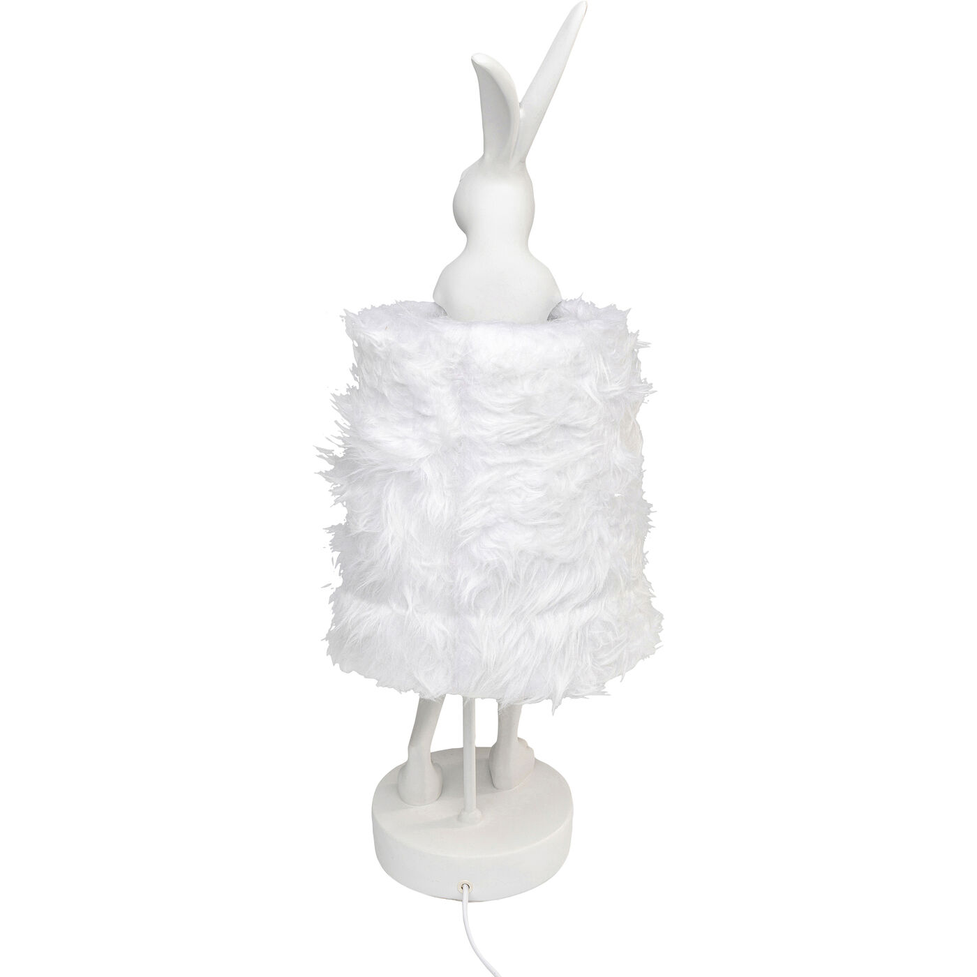 Светильник настольный Animal Rabbit Fur White/Silver 68cm