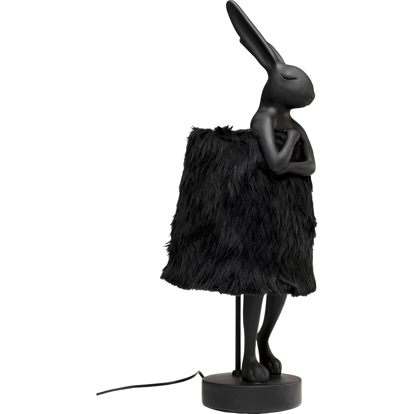 Светильник настольный Animal Rabbit Fur Black/Gold 68cm