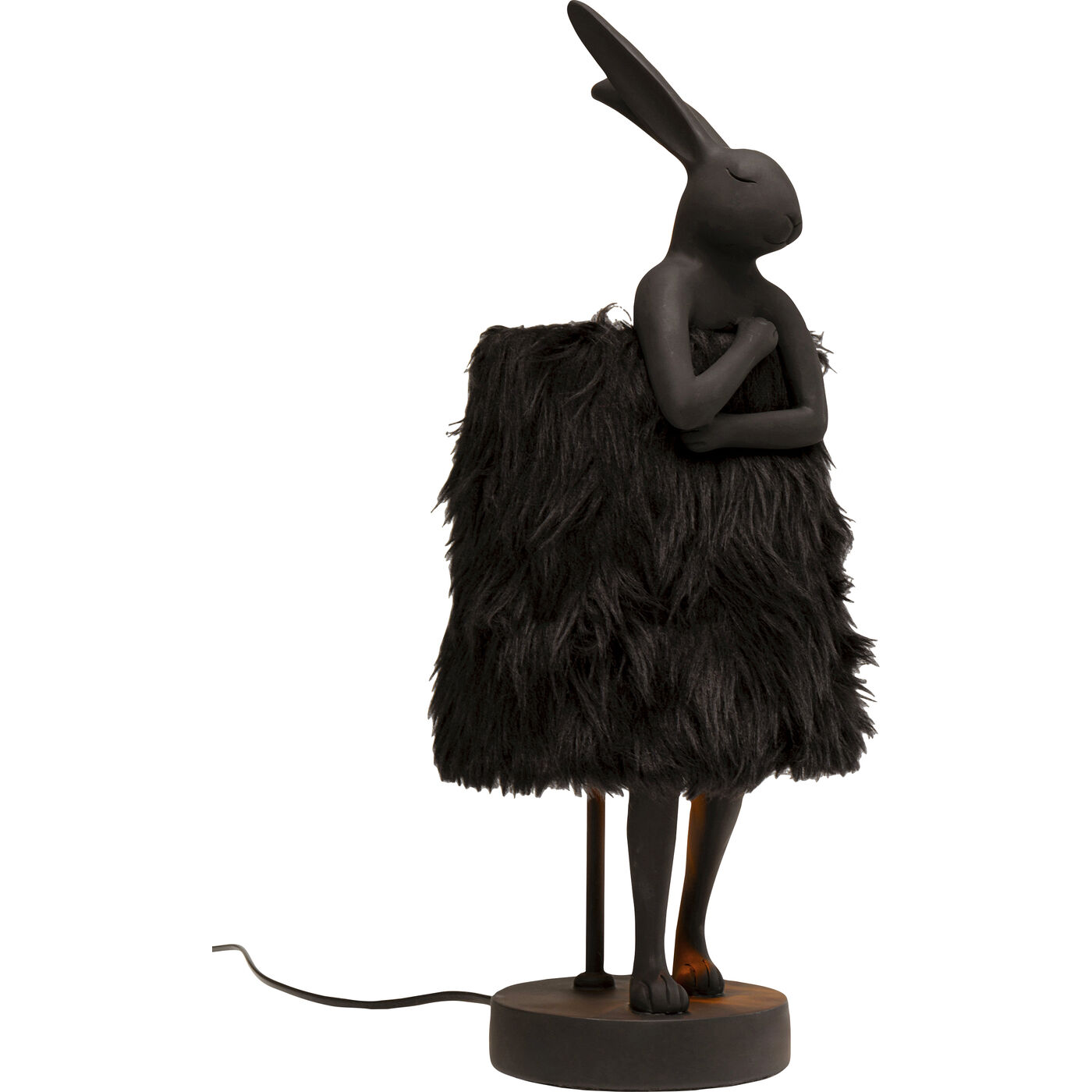 Светильник настольный Animal Rabbit Fur Black/Gold 50cm