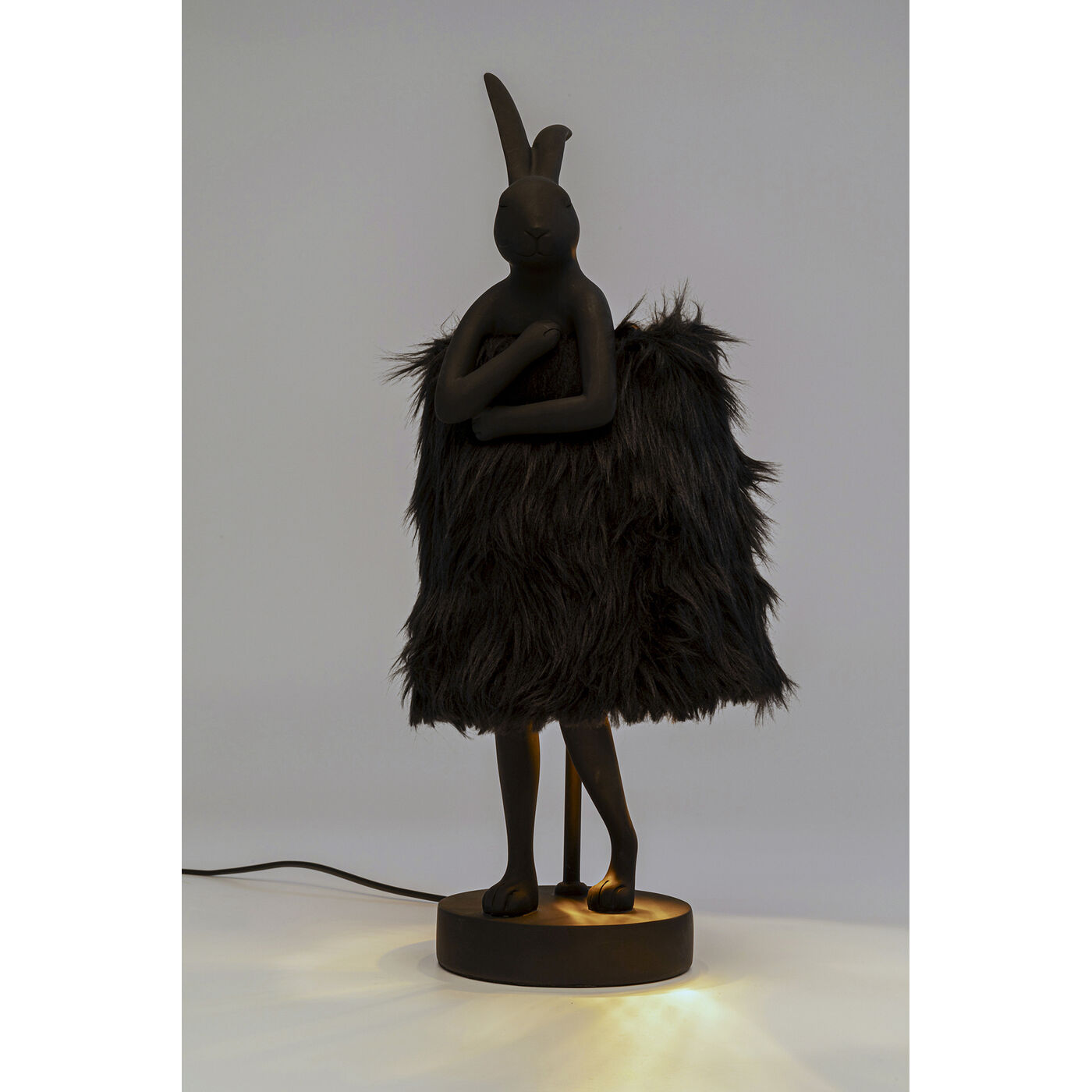 Светильник настольный Animal Rabbit Fur Black/Gold 50cm