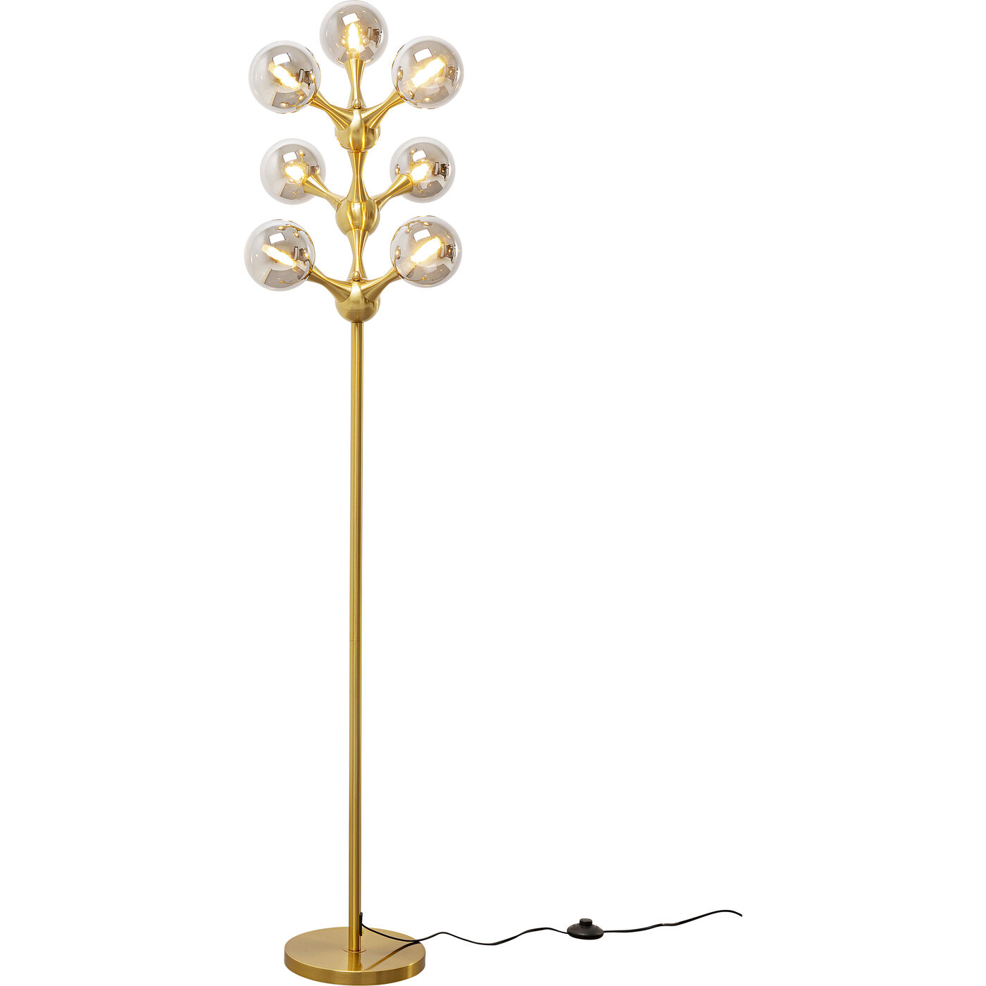 Светильник напольный Atomic Balls Brass 174cm