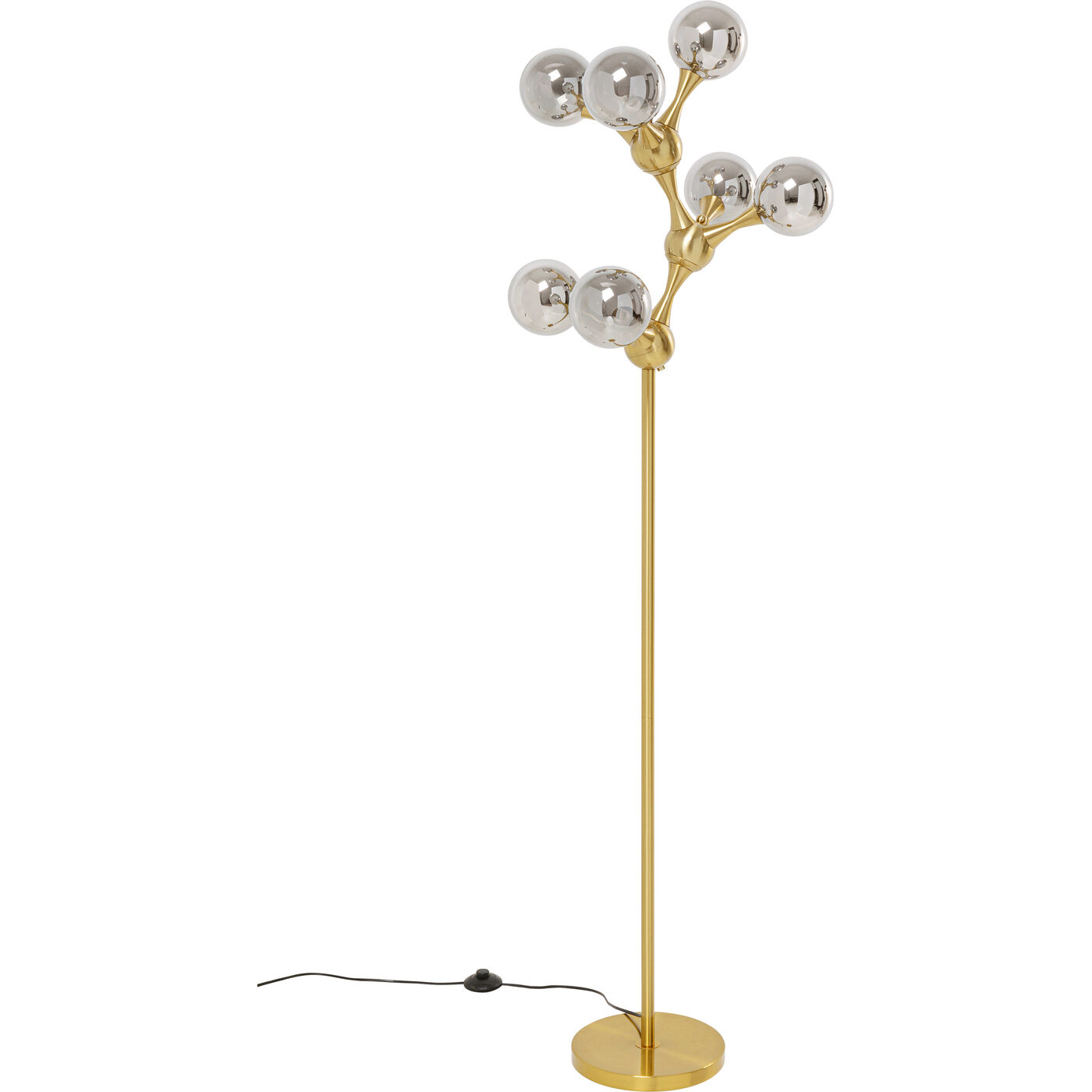 Светильник напольный Atomic Balls Brass 174cm