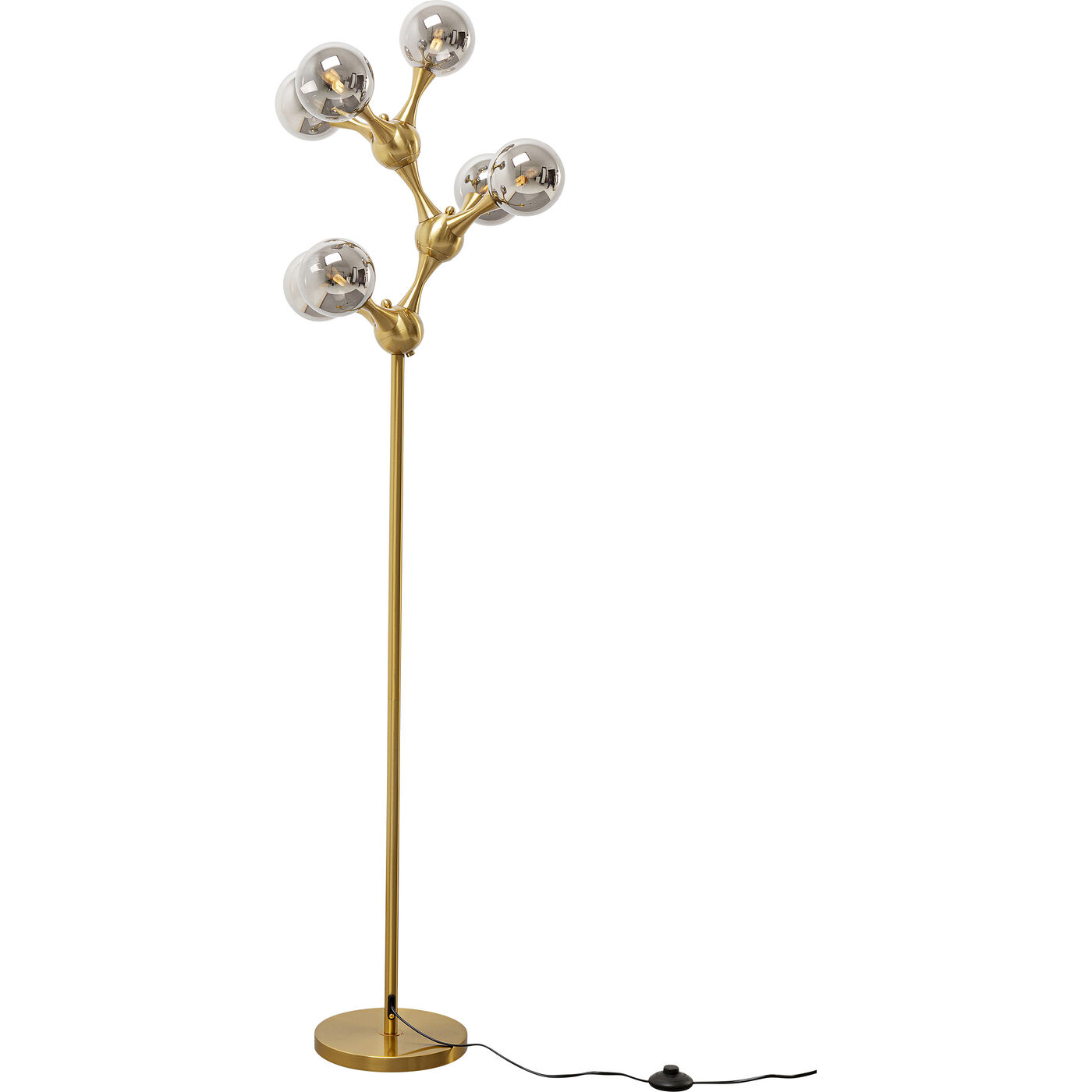 Светильник напольный Atomic Balls Brass 174cm