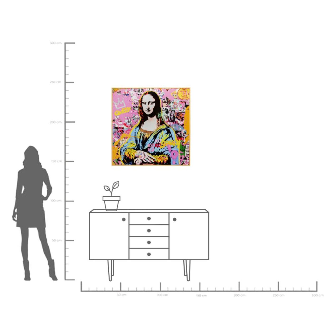 Картина La Viva Woman 100x100cm