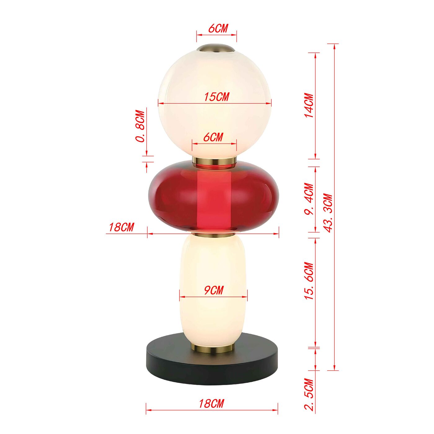 Светильник настольный Sugar 43cm