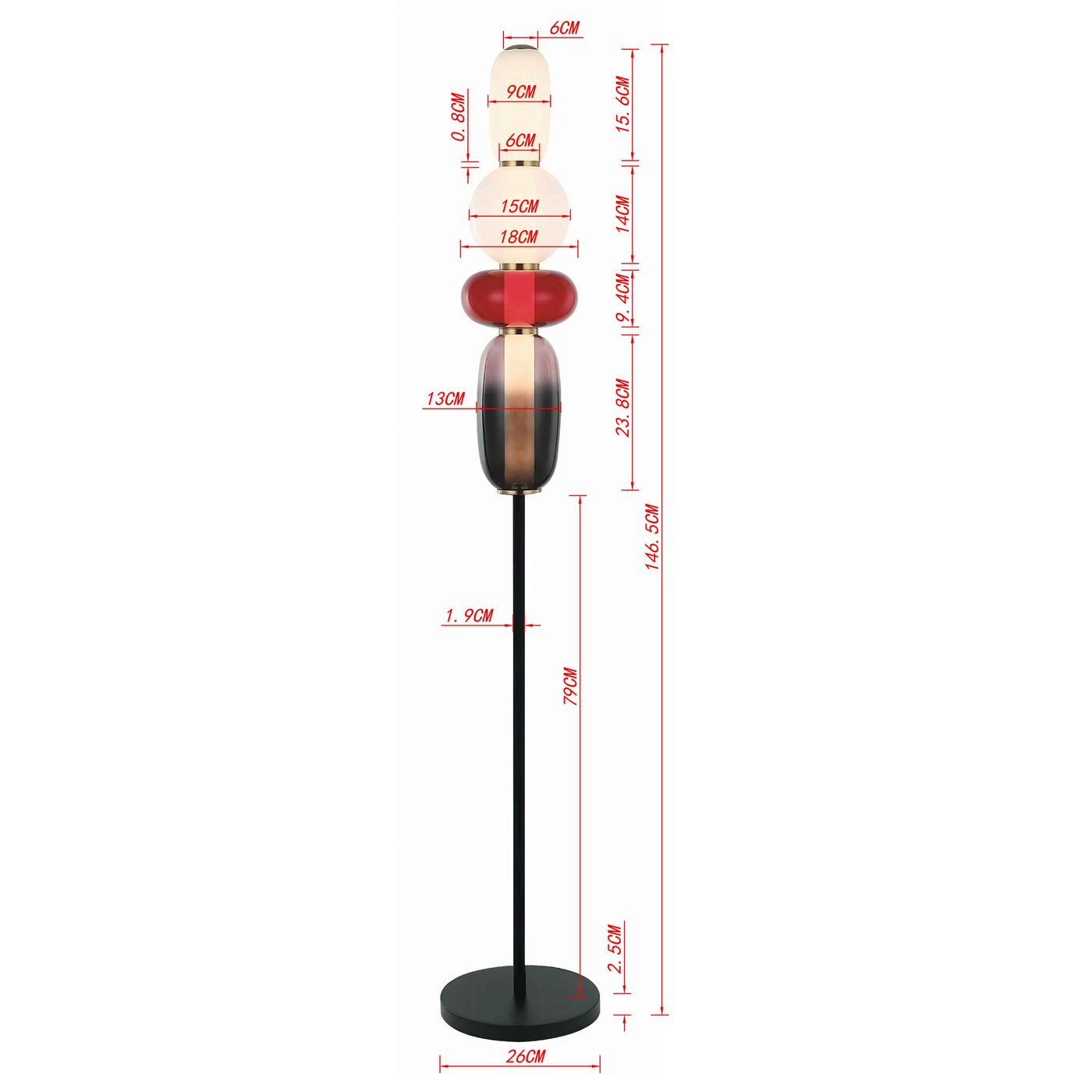 Светильник напольный Sugar 150cm
