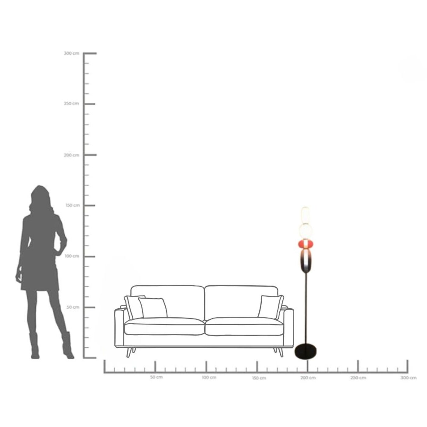 Светильник напольный Sugar 150cm