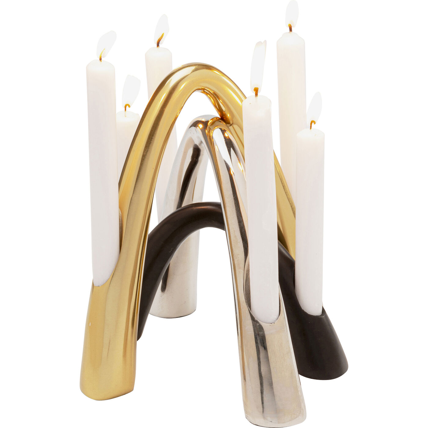 Подсвечник Bow Duo Chrome 21cm