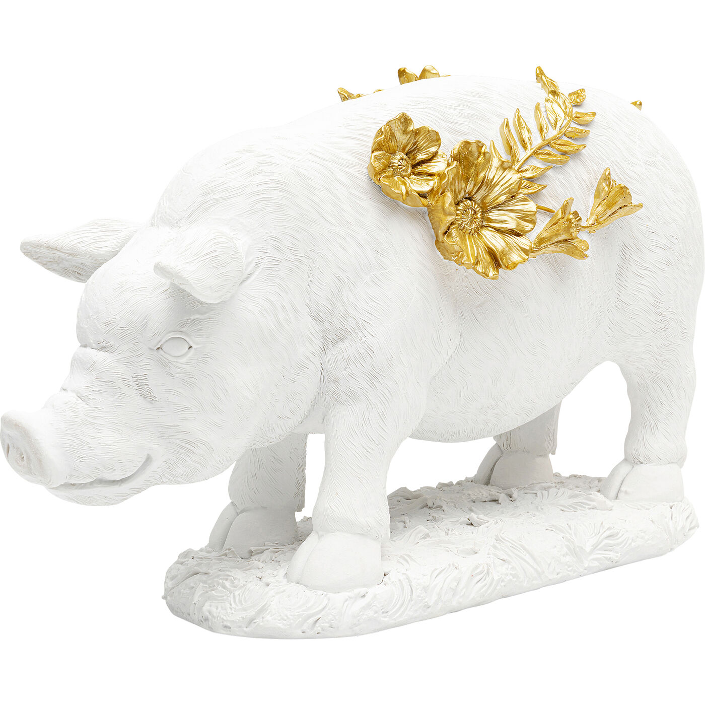 Фигура декоративная Flower Pig White 21cm