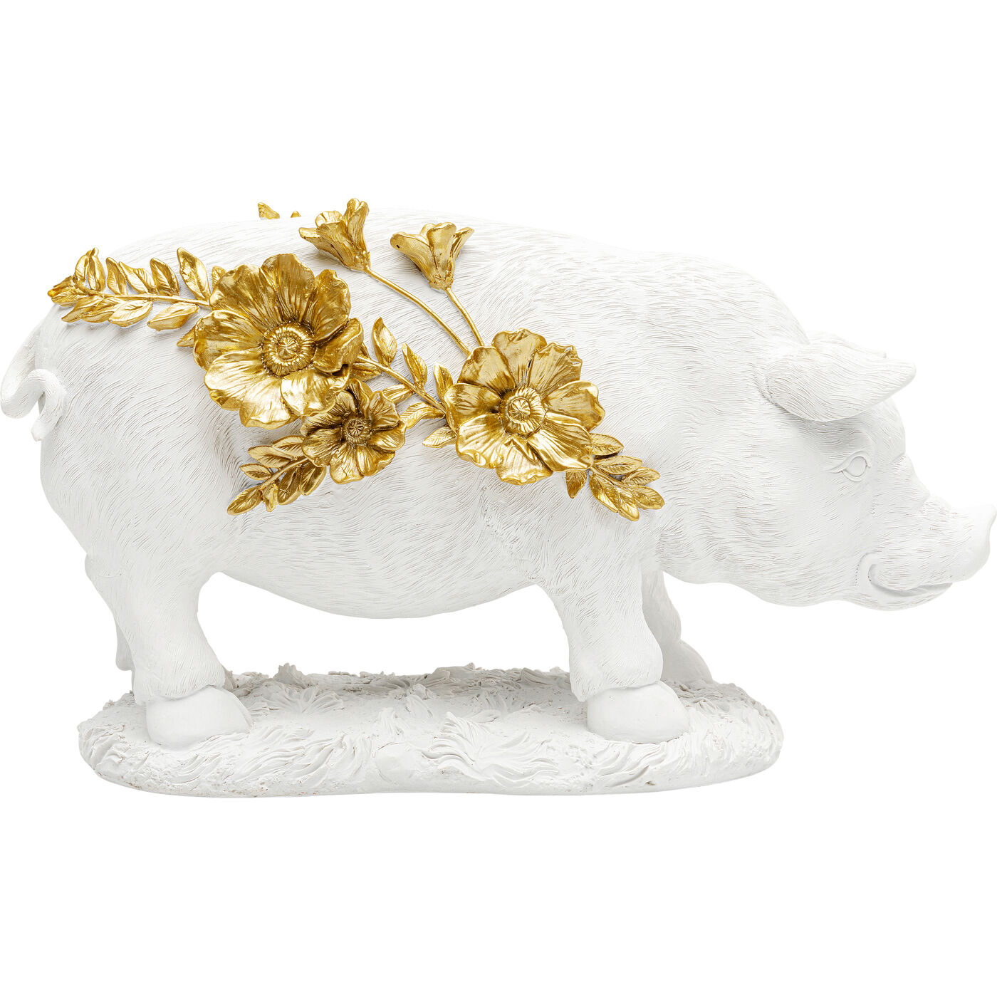 Фигура декоративная Flower Pig White 21cm