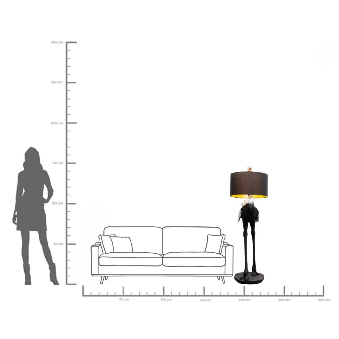 Светильник напольный Animal Ostrich 147cm