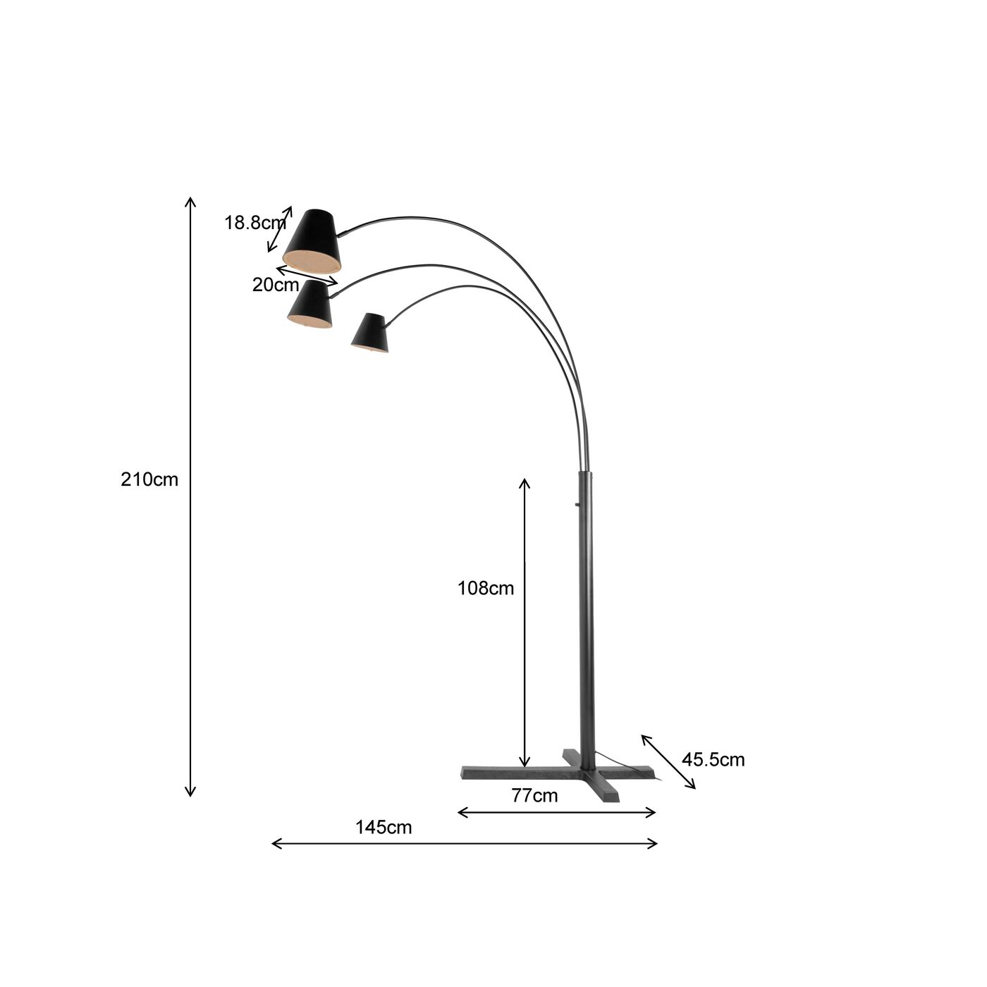 Светильник напольный Cappellino Black Matt