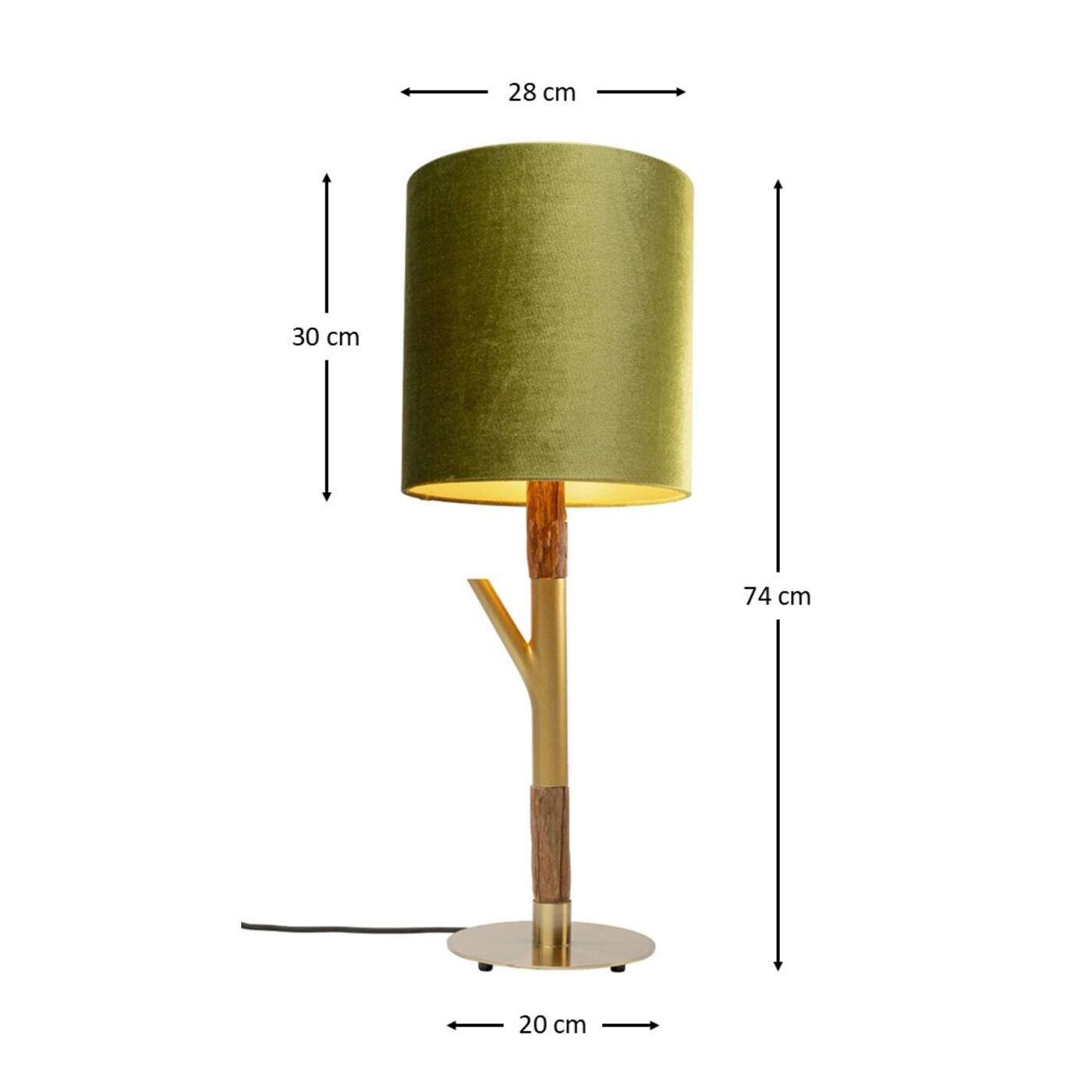 Светильник настольный Twig Green 74cm