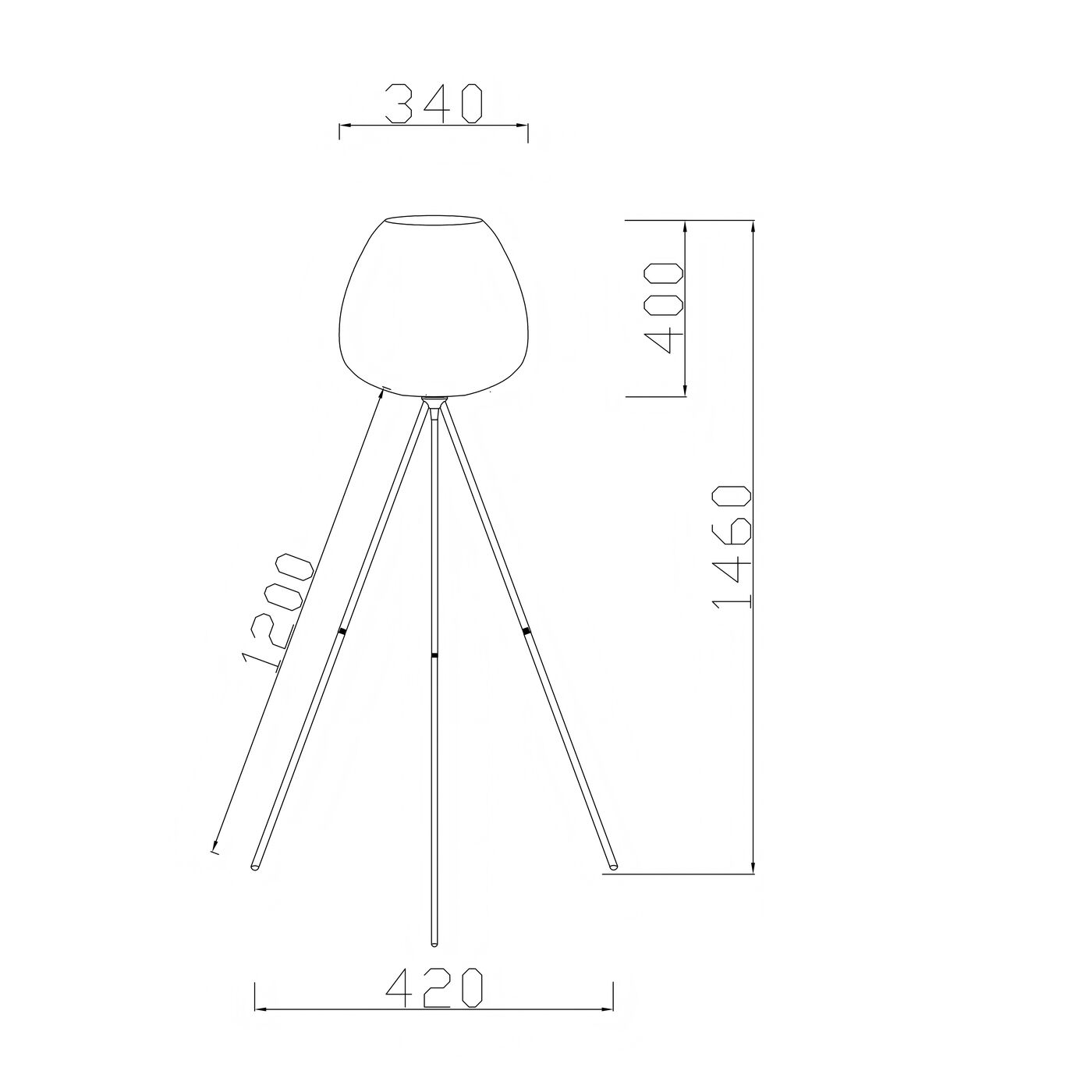 Светильник напольный Sphere Night Blue 146cm