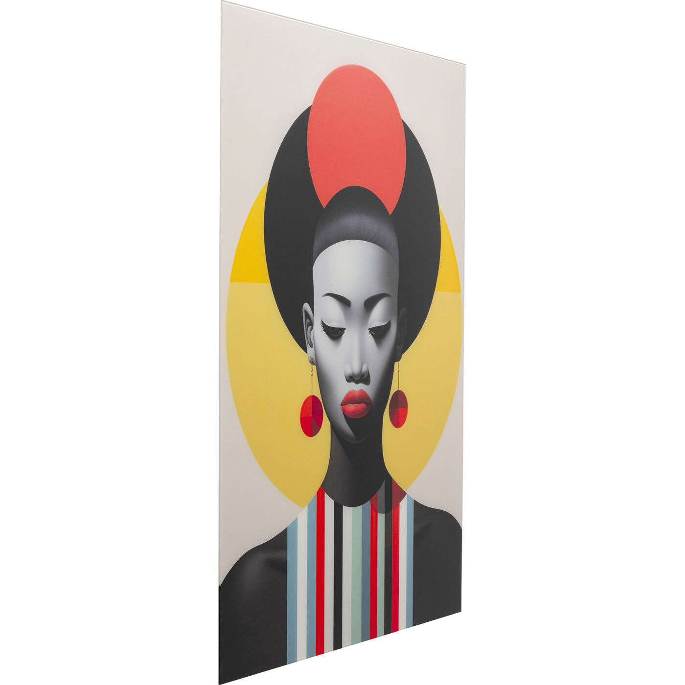 Картина стеклянная Muse Retro Lady Red 80x120cm