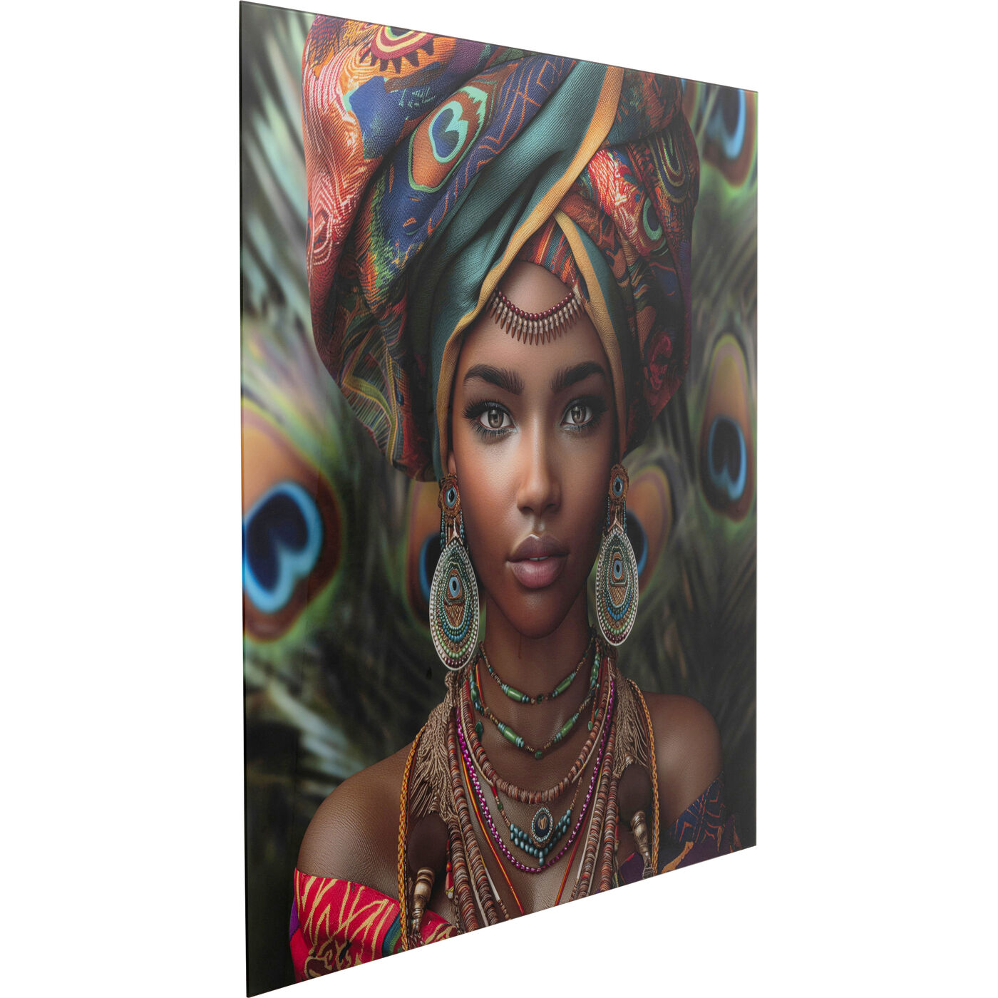 Картина стеклянная Muse Peacock 100x100cm